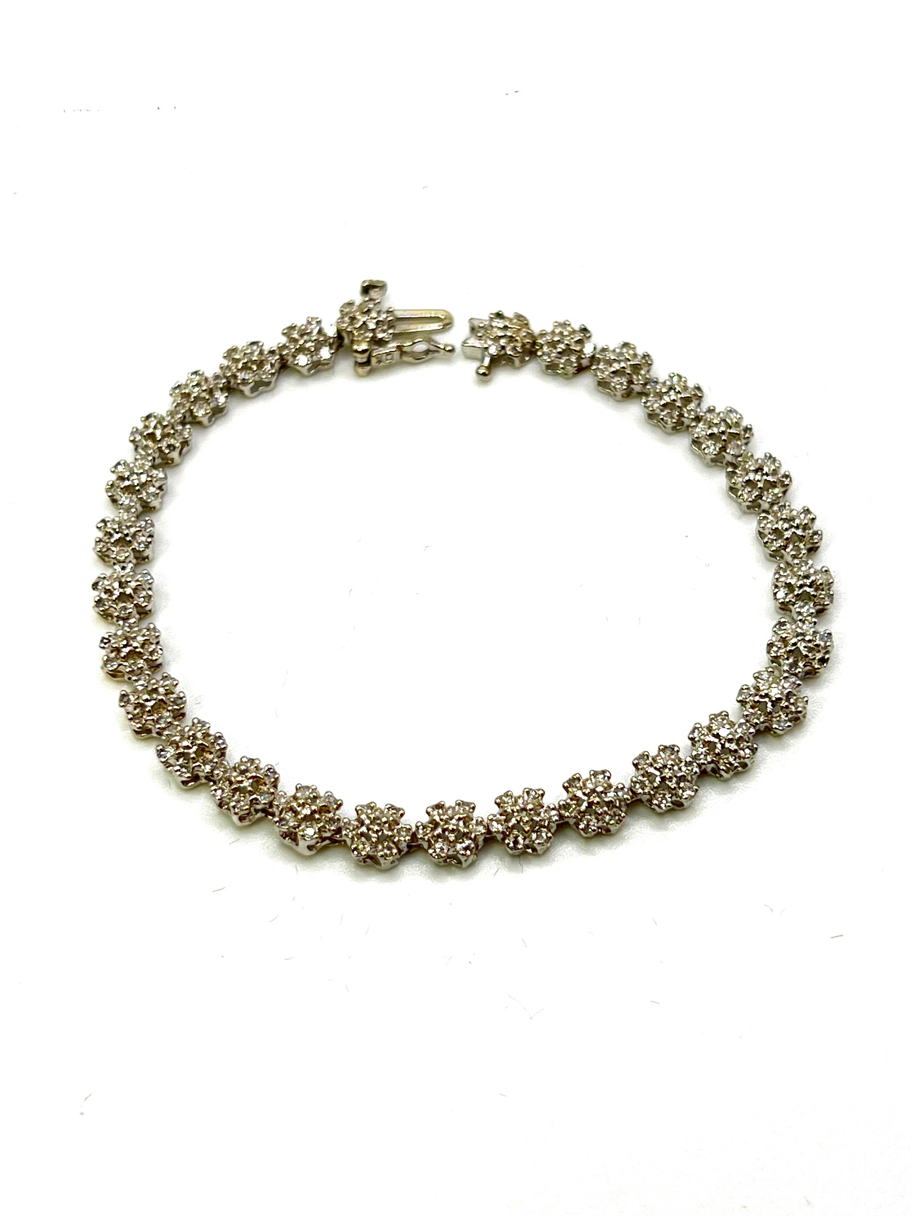 Natural Diamonds bracelet gold 10k - diamonds clubs llc