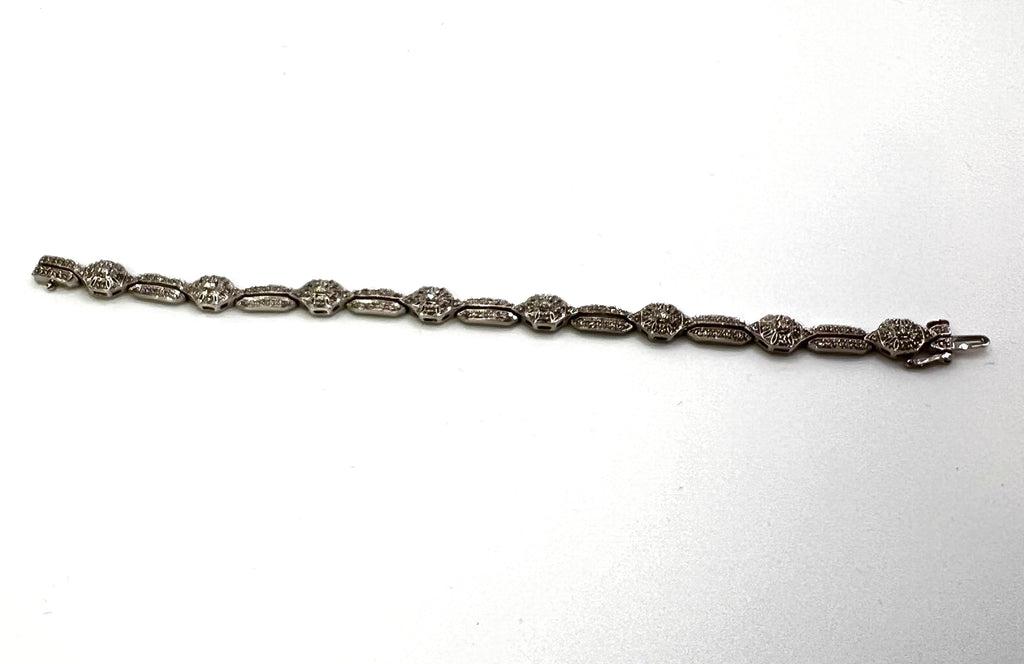 Natural diamonds 3.5 carat bracelet white gold 10k $5950 - diamonds clubs llc