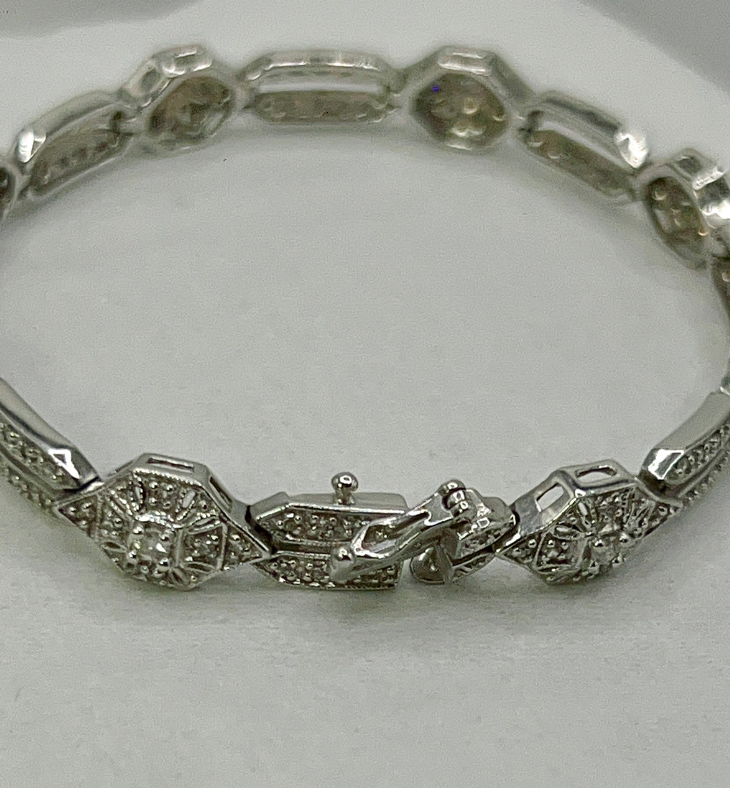 Natural diamonds 3.5 carat bracelet white gold 10k $5950 - diamonds clubs llc