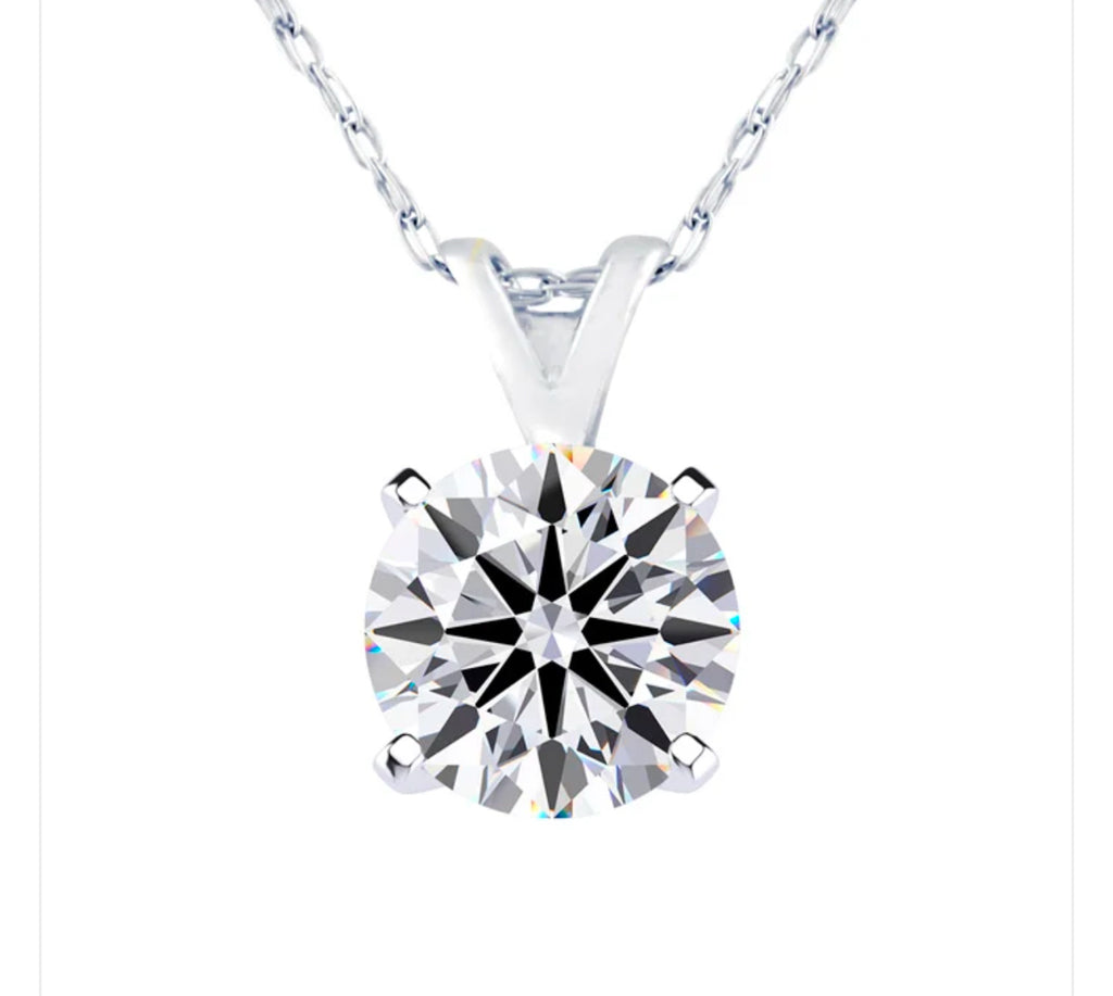 2 carat diamond pendent - diamonds clubs llc