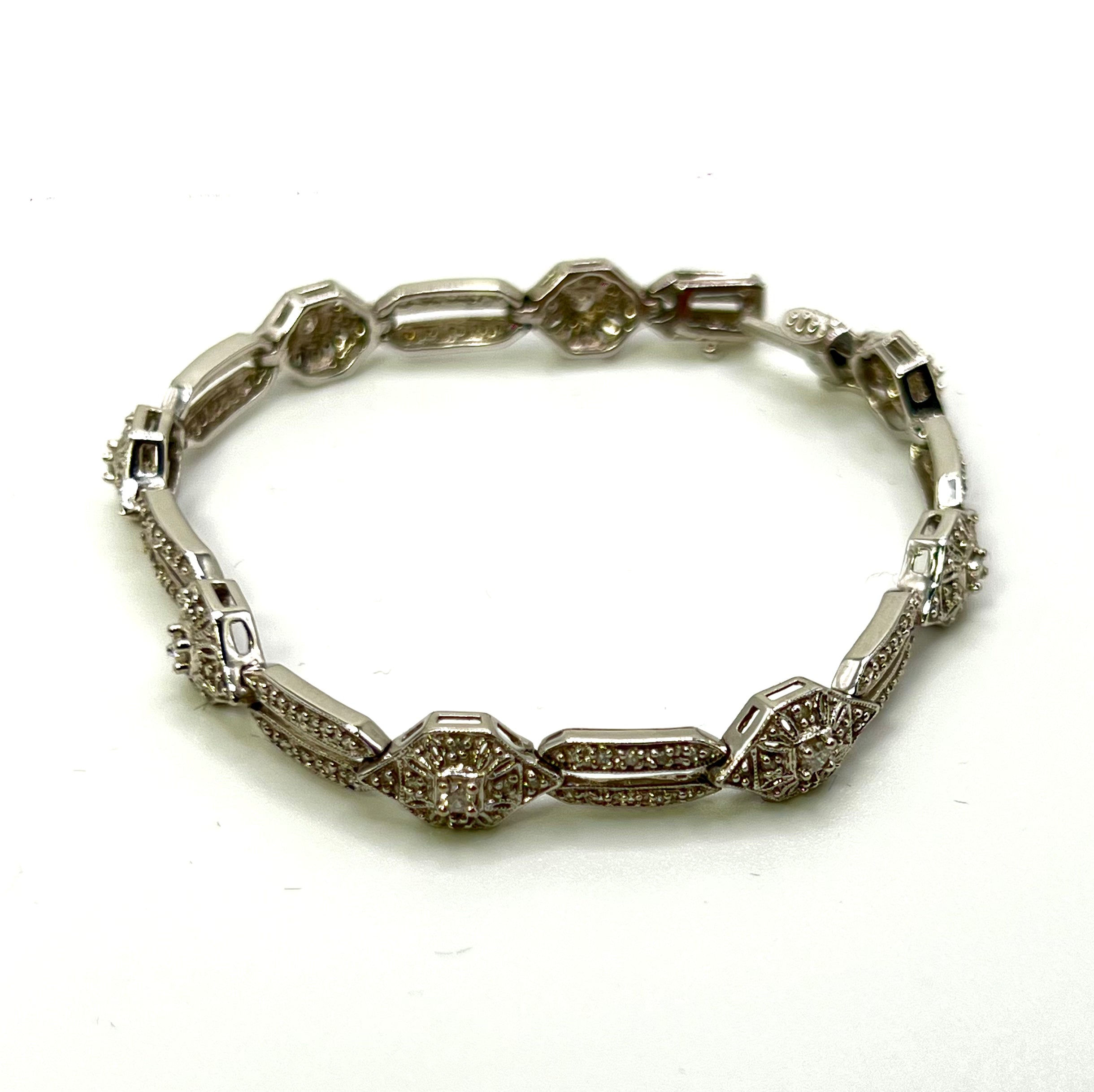 Natural diamonds 3.5 carat bracelet white gold 10k $5950 - diamonds clubs llc