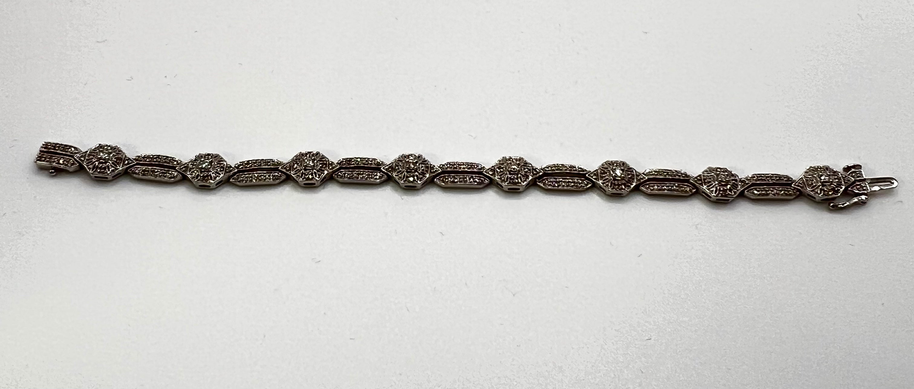 Natural diamonds 3.5 carat bracelet white gold 10k $5950 - diamonds clubs llc