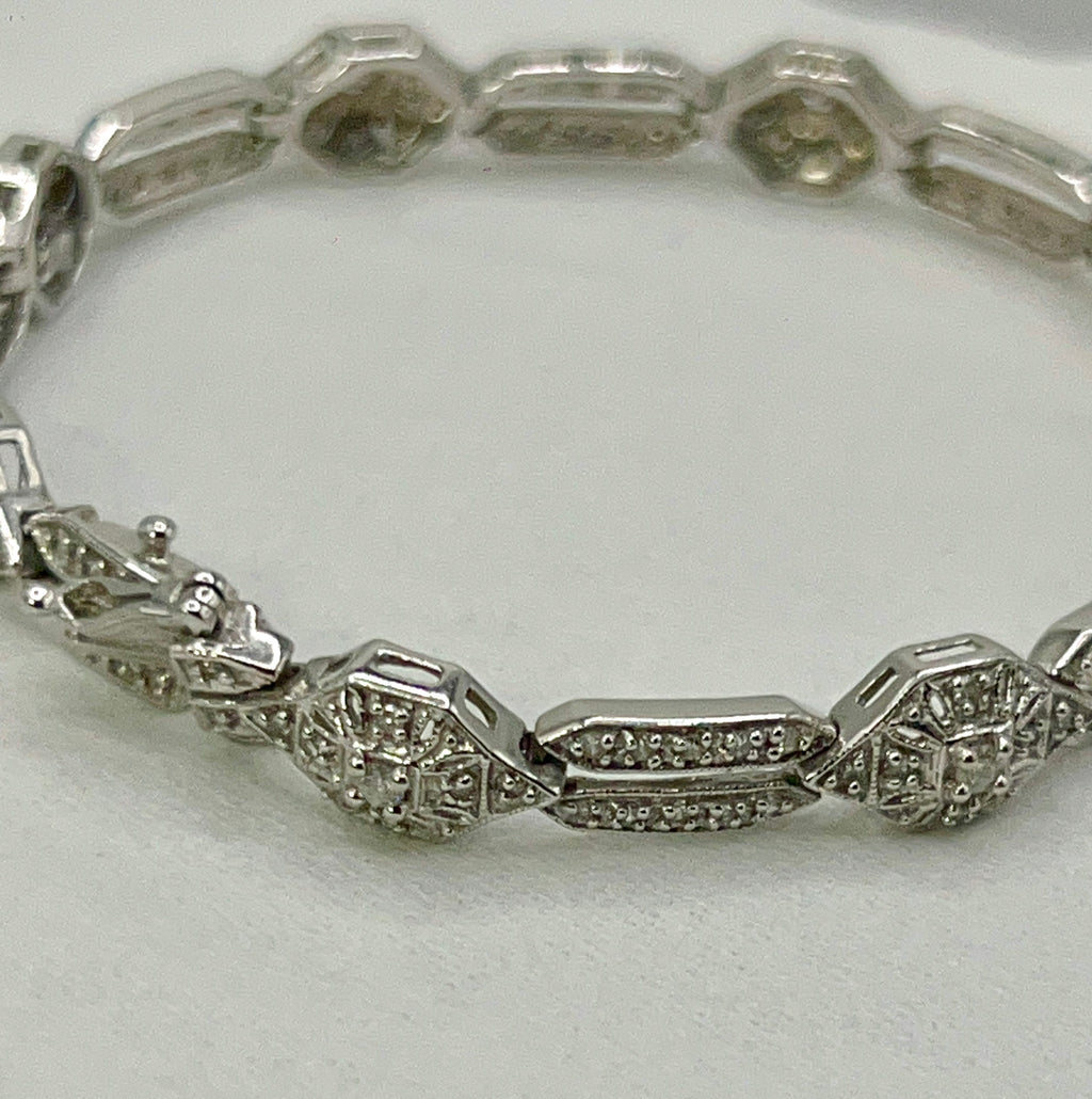 Natural diamonds 3.5 carat bracelet white gold 10k $5950 - diamonds clubs llc
