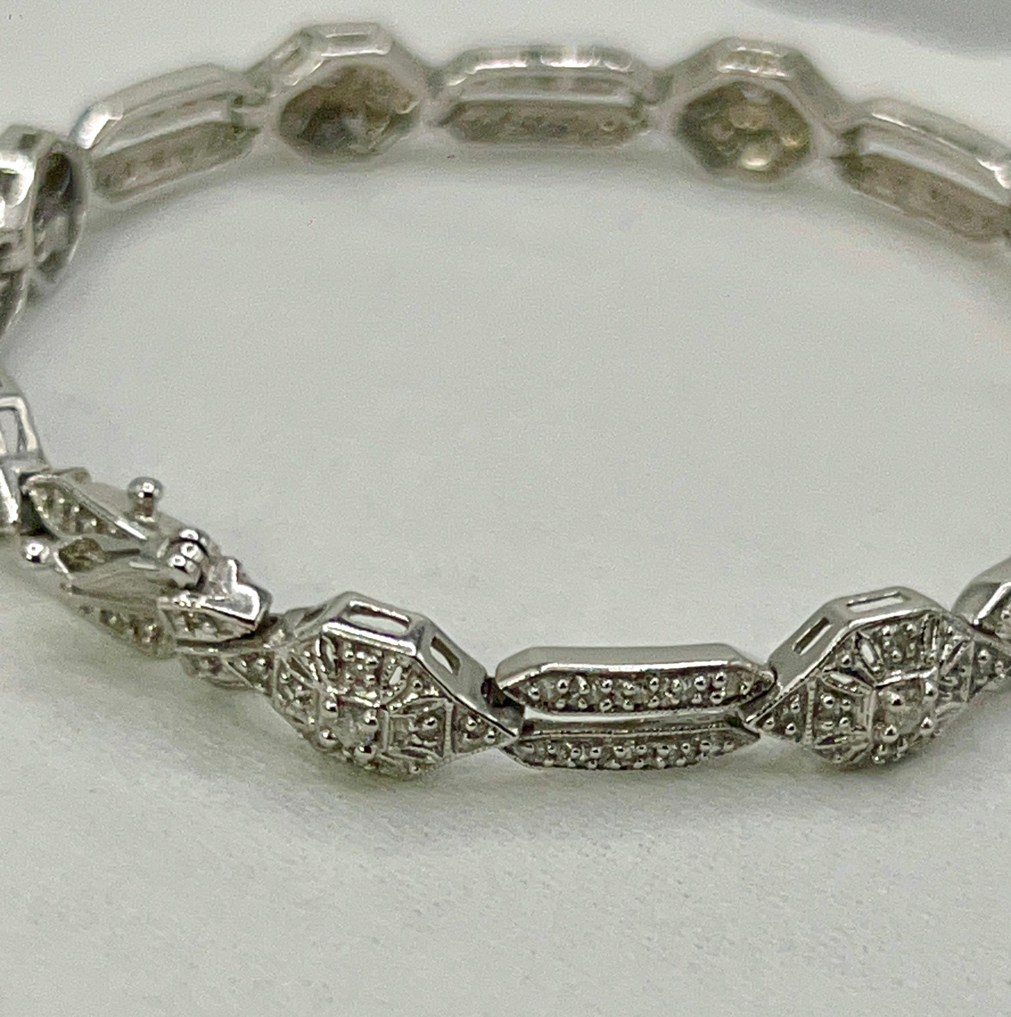 Natural diamonds 3.5 carat bracelet white gold 10k $5950 - diamonds clubs llc