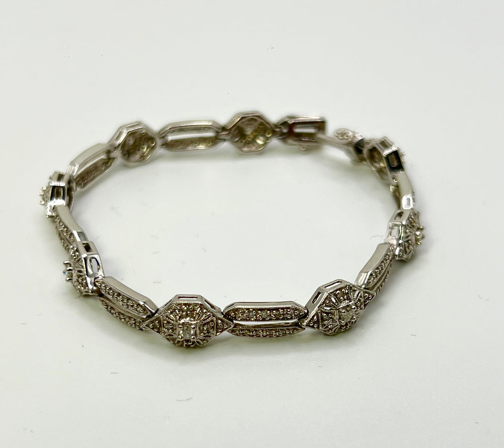 Natural diamonds 3.5 carat bracelet white gold 10k $5950 - diamonds clubs llc