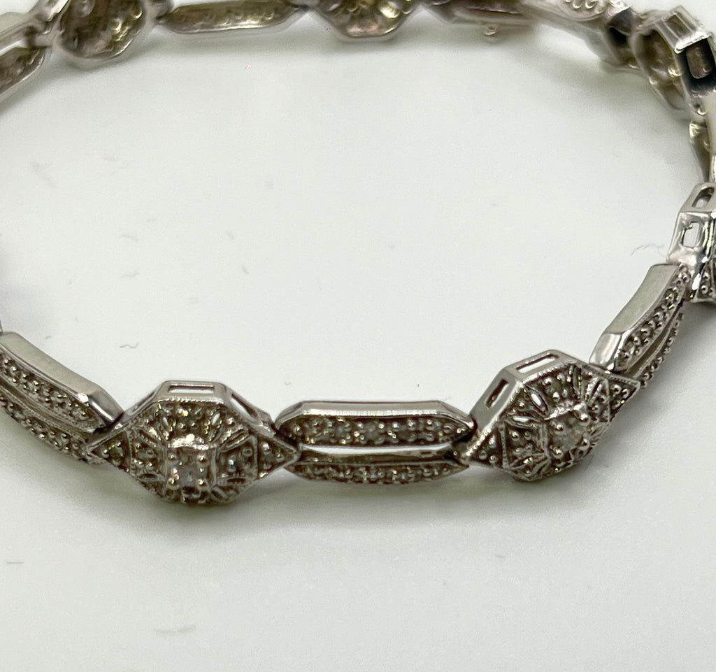 Natural diamonds 3.5 carat bracelet white gold 10k $5950 - diamonds clubs llc
