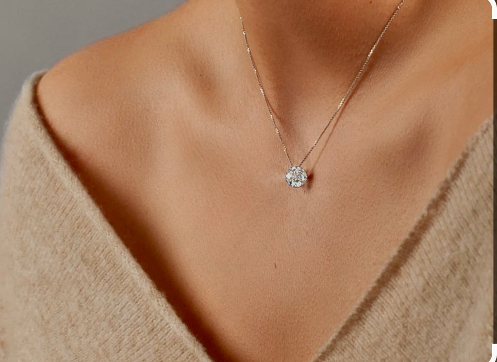 2 carat diamond pendent - diamonds clubs llc
