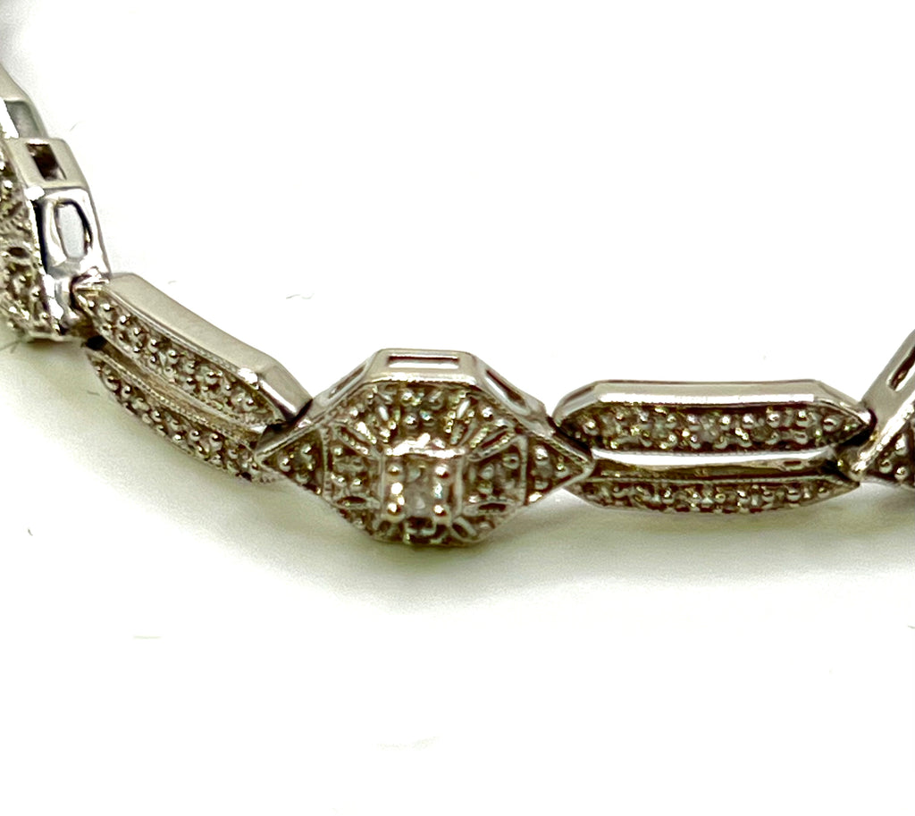 Natural diamonds 3.5 carat bracelet white gold 10k $5950 - diamonds clubs llc