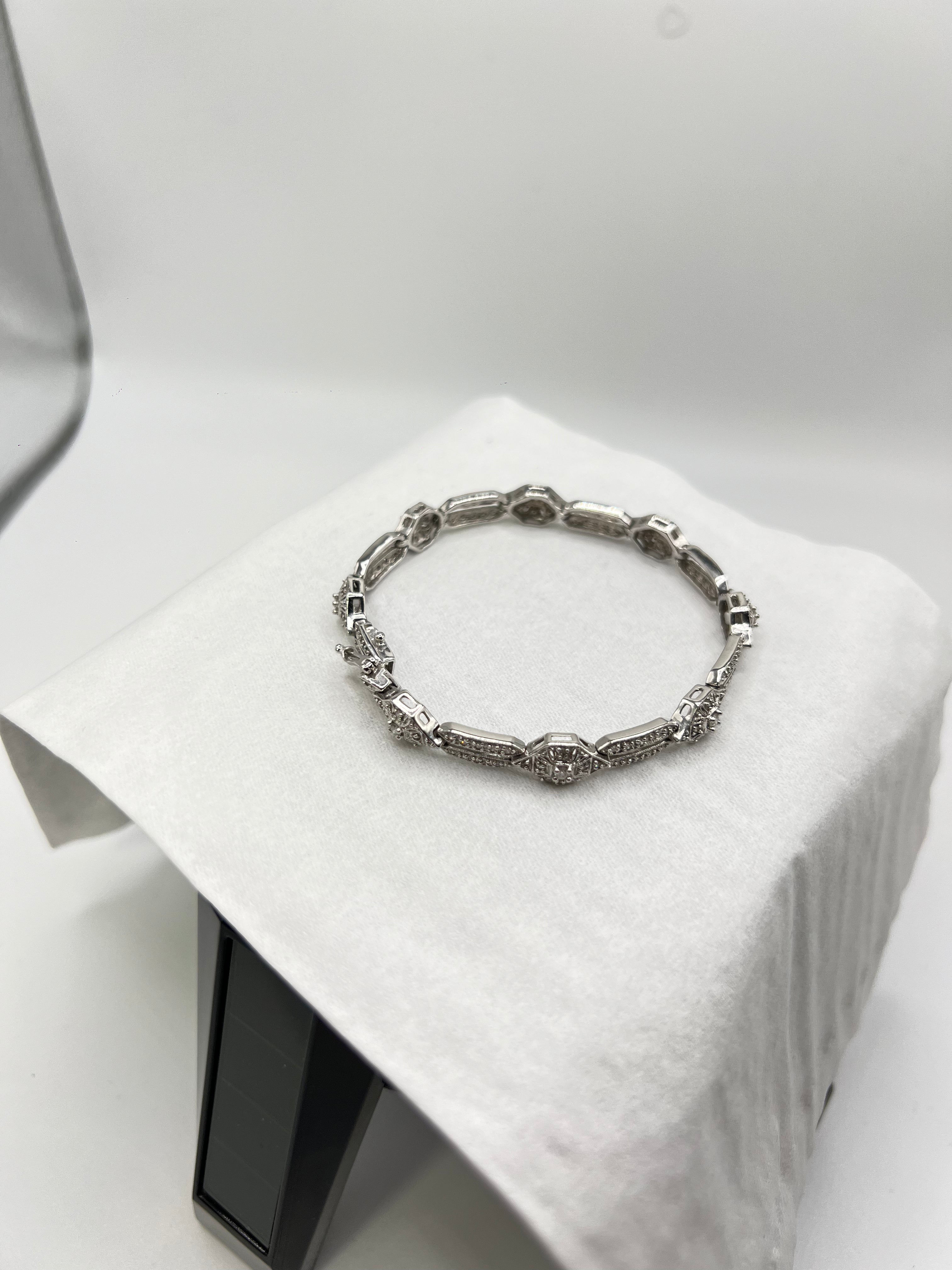 Natural diamonds 3.5 carat bracelet white gold 10k $5950 - diamonds clubs llc