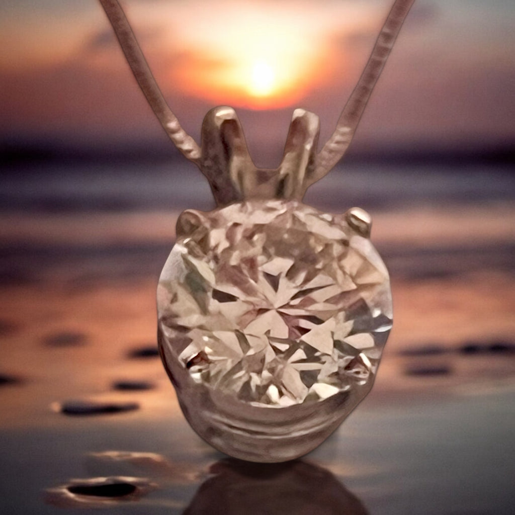 2 carat diamond pendent - diamonds clubs llc