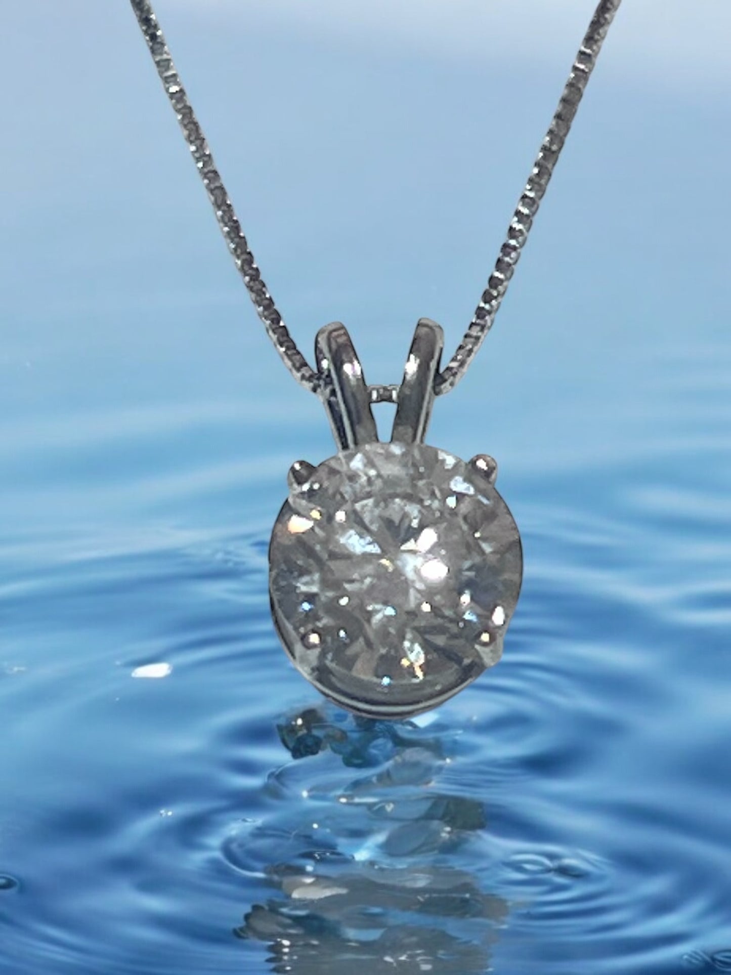 2 carat diamond pendent - diamonds clubs llc