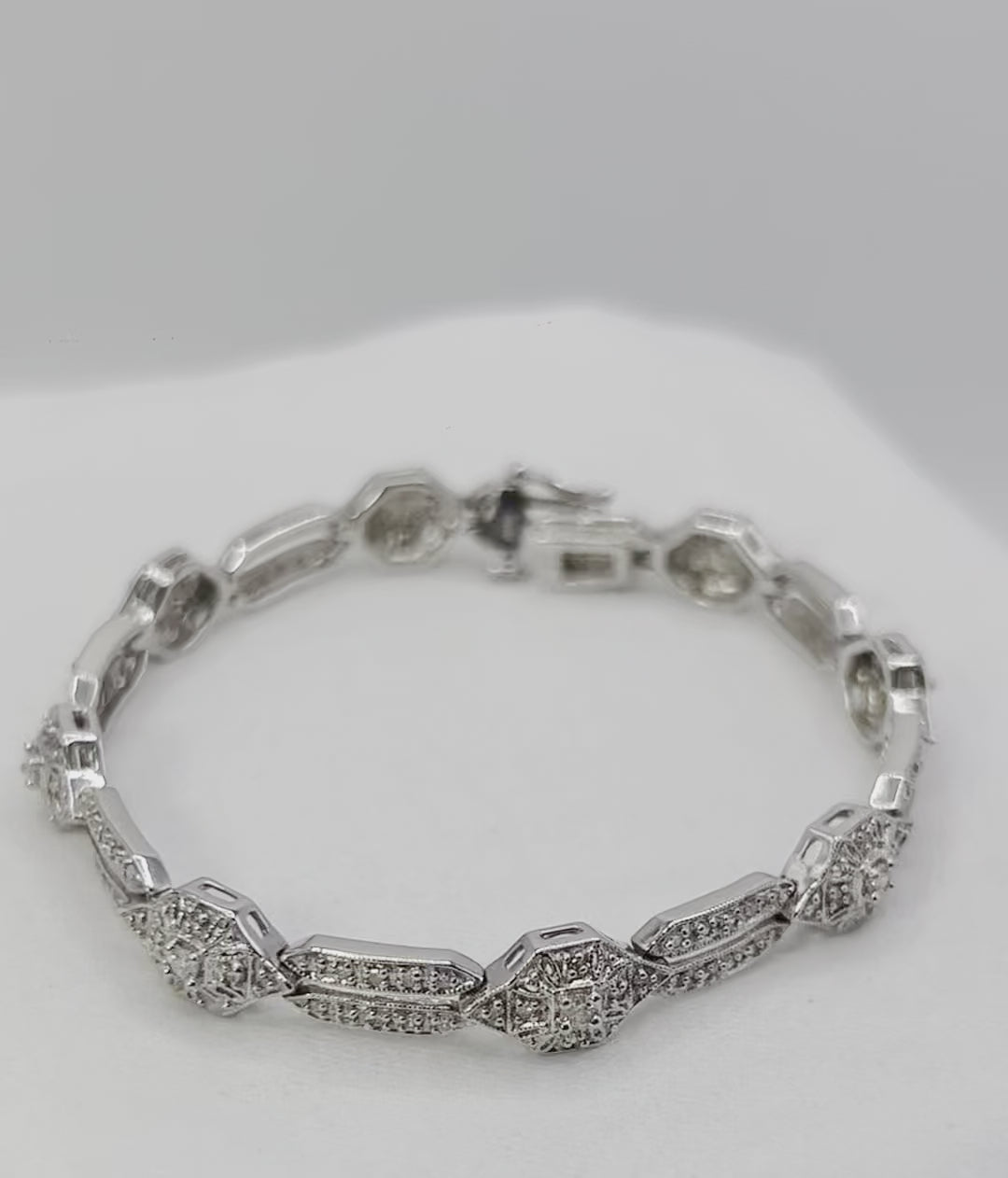 Natural diamonds 3.5 carat bracelet white gold 10k $5950