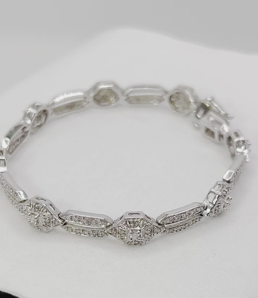 Natural diamonds 3.5 carat bracelet white gold 10k $5950