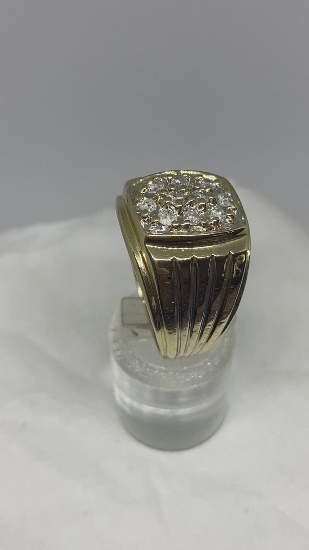 Real diamonds 1.5 carat men ring solid gold 10k