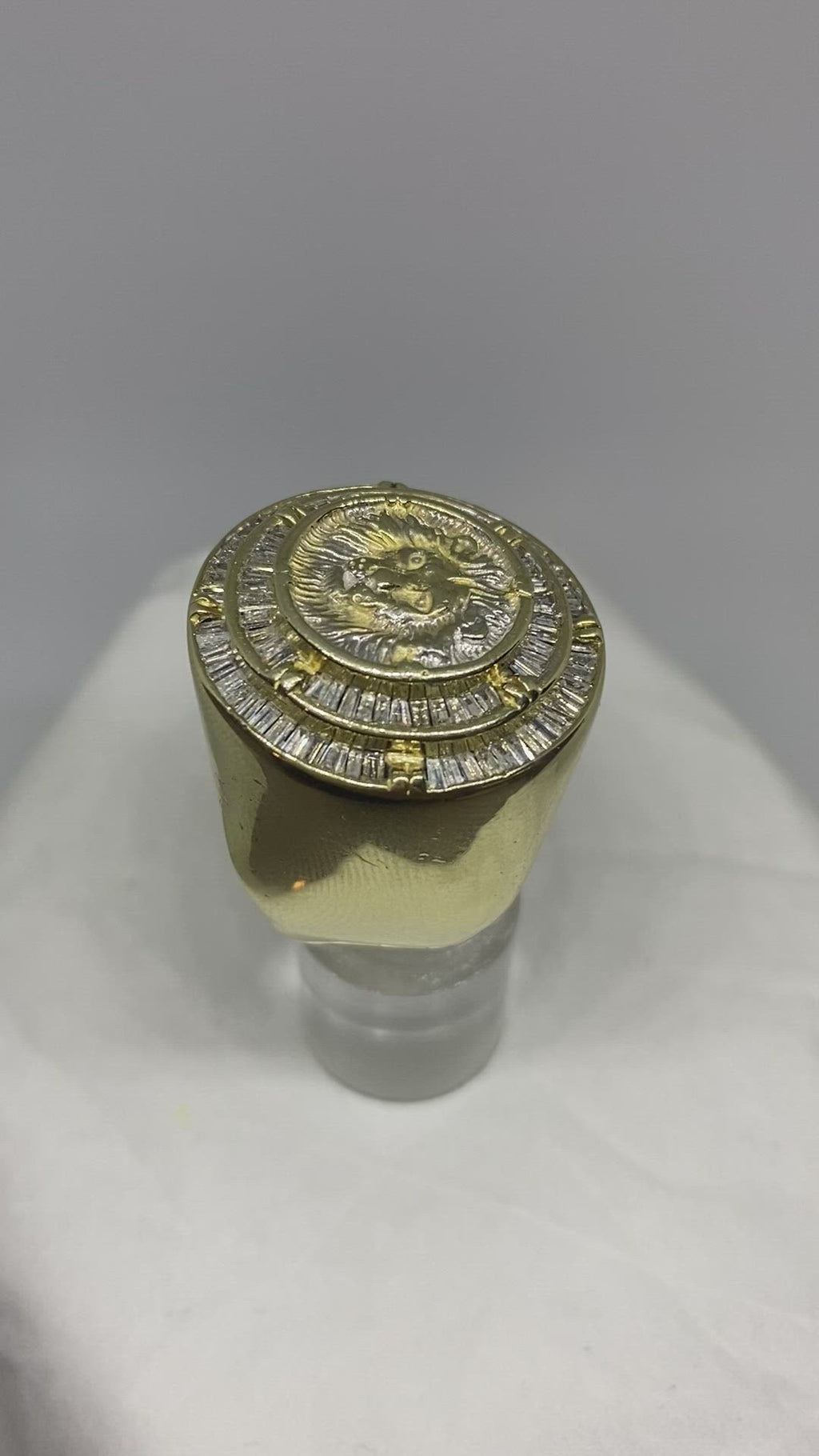 Real diamonds men ring solid gold 10k