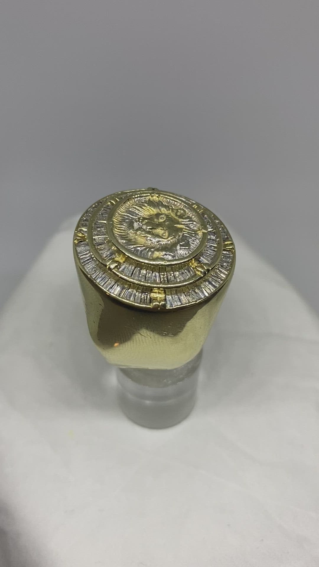 Real diamonds men ring solid gold 10k