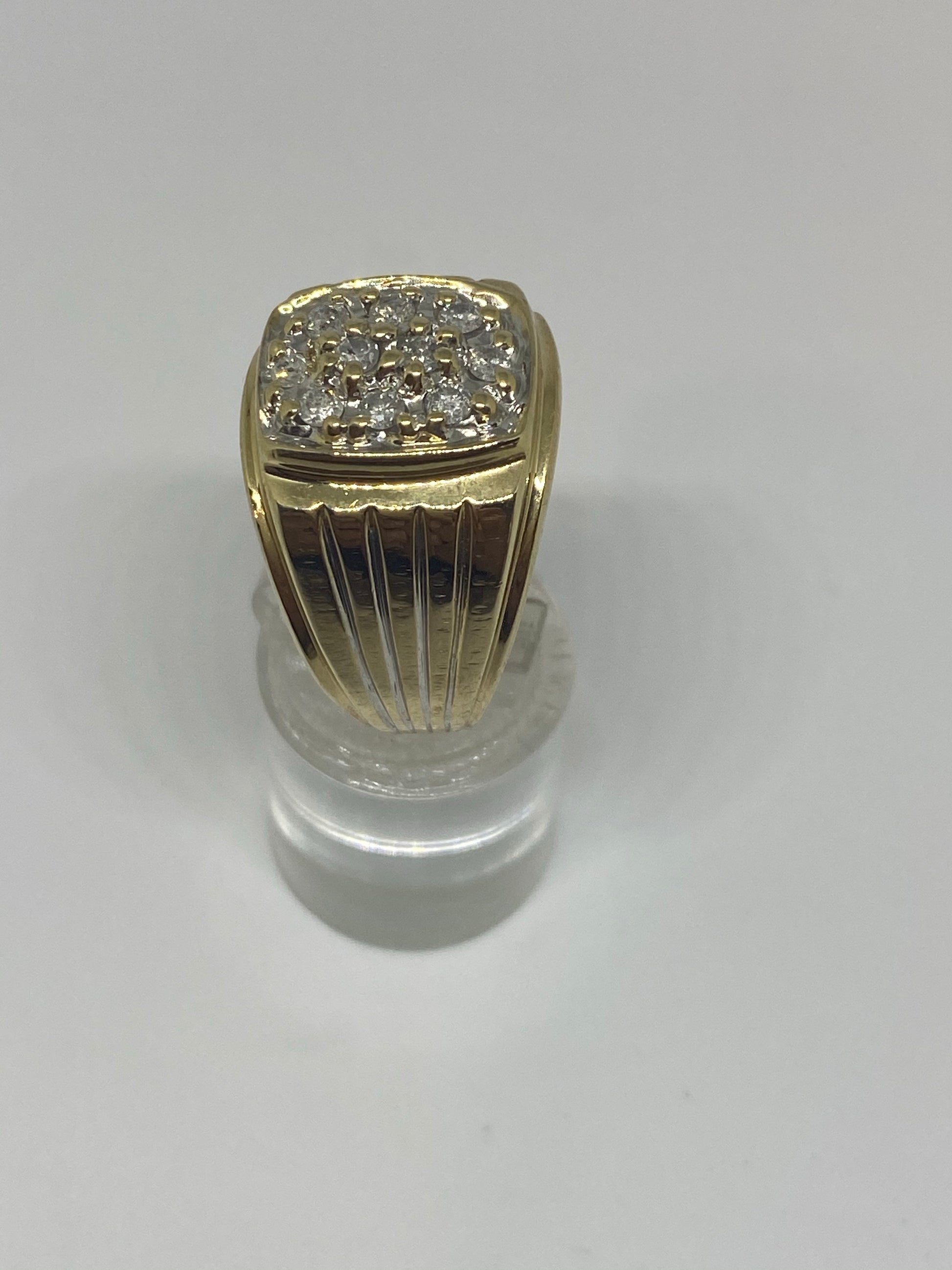 Real diamonds 1.5 carat men ring solid gold 10k - diamonds clubs llc