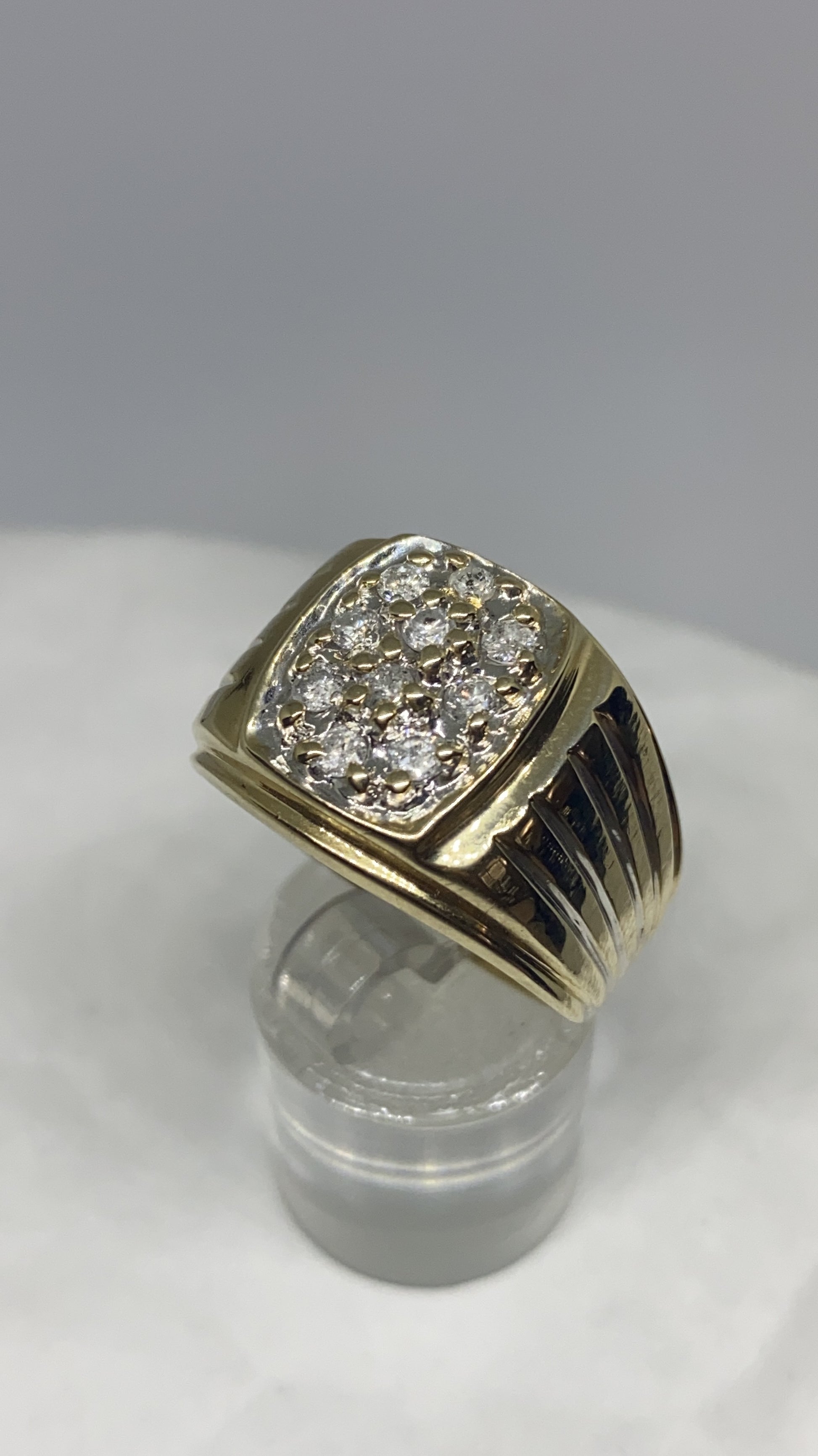 Real diamonds 1.5 carat men ring solid gold 10k - diamonds clubs llc