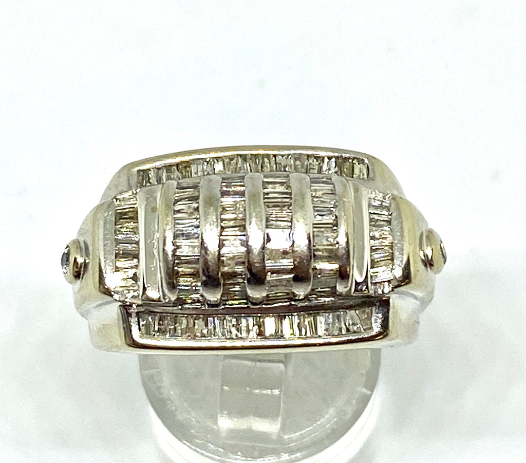 Real diamonds ring vintage 14k solid gold 4 carat - diamonds clubs llc