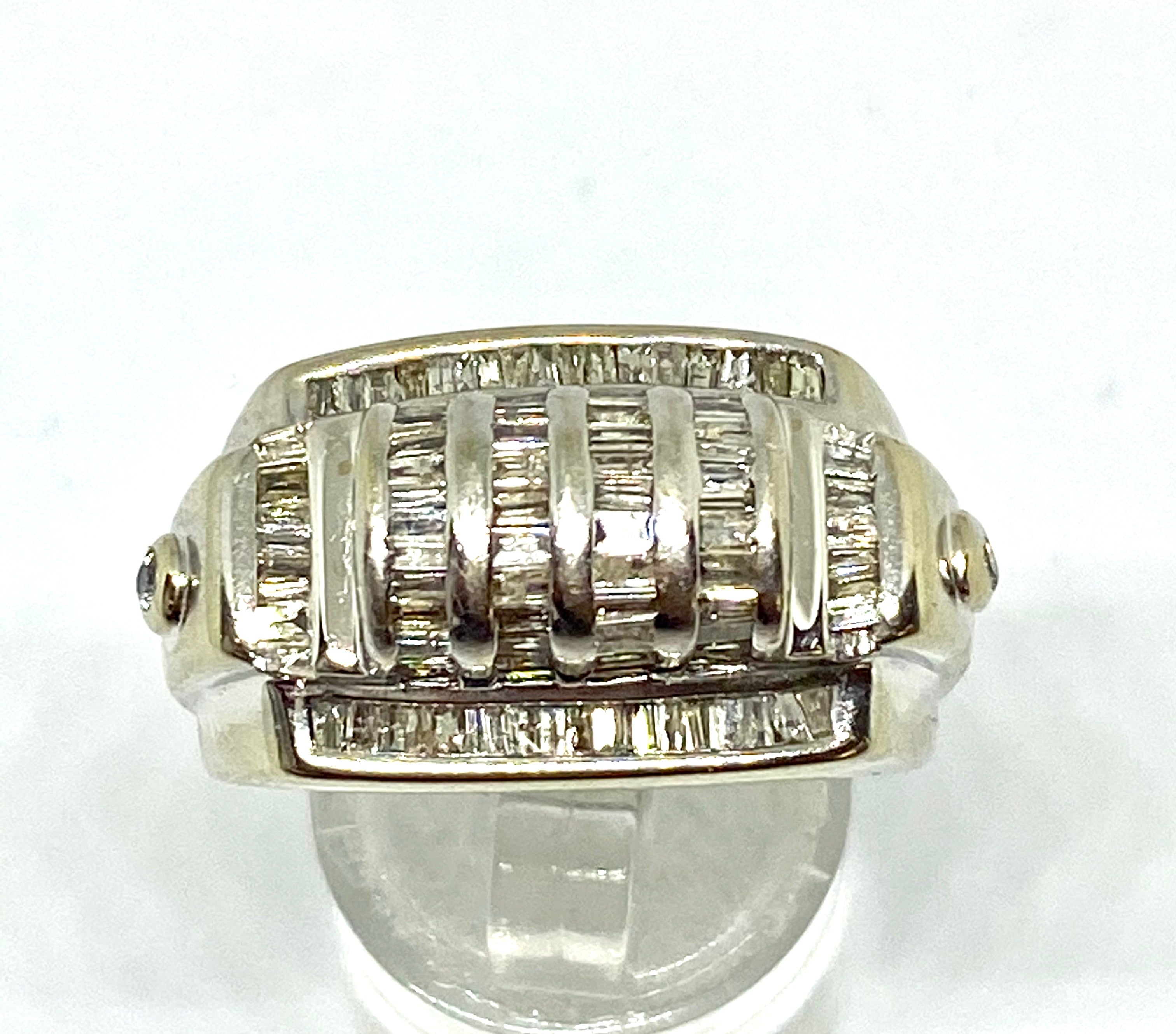 Real diamonds ring vintage 14k solid gold 4 carat - diamonds clubs llc