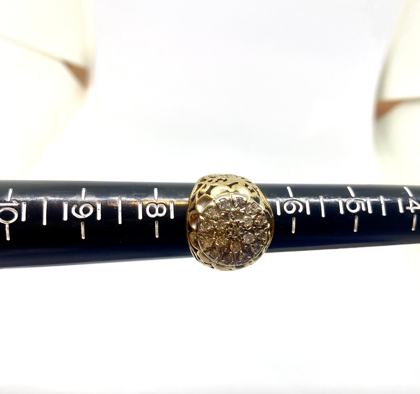 Genuine Diamonds ring solid gold 10k - diamonds clubs llc