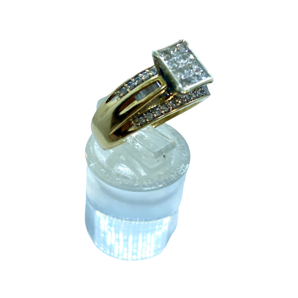 2 carats diamonds ring solid gold 10k - diamonds clubs llc
