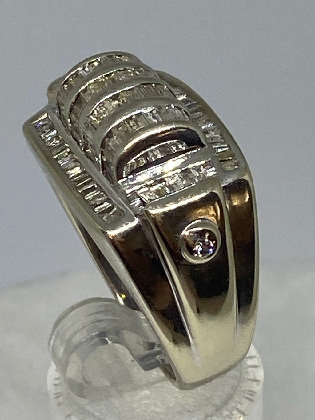 Real diamonds ring vintage 14k solid gold 4 carat - diamonds clubs llc