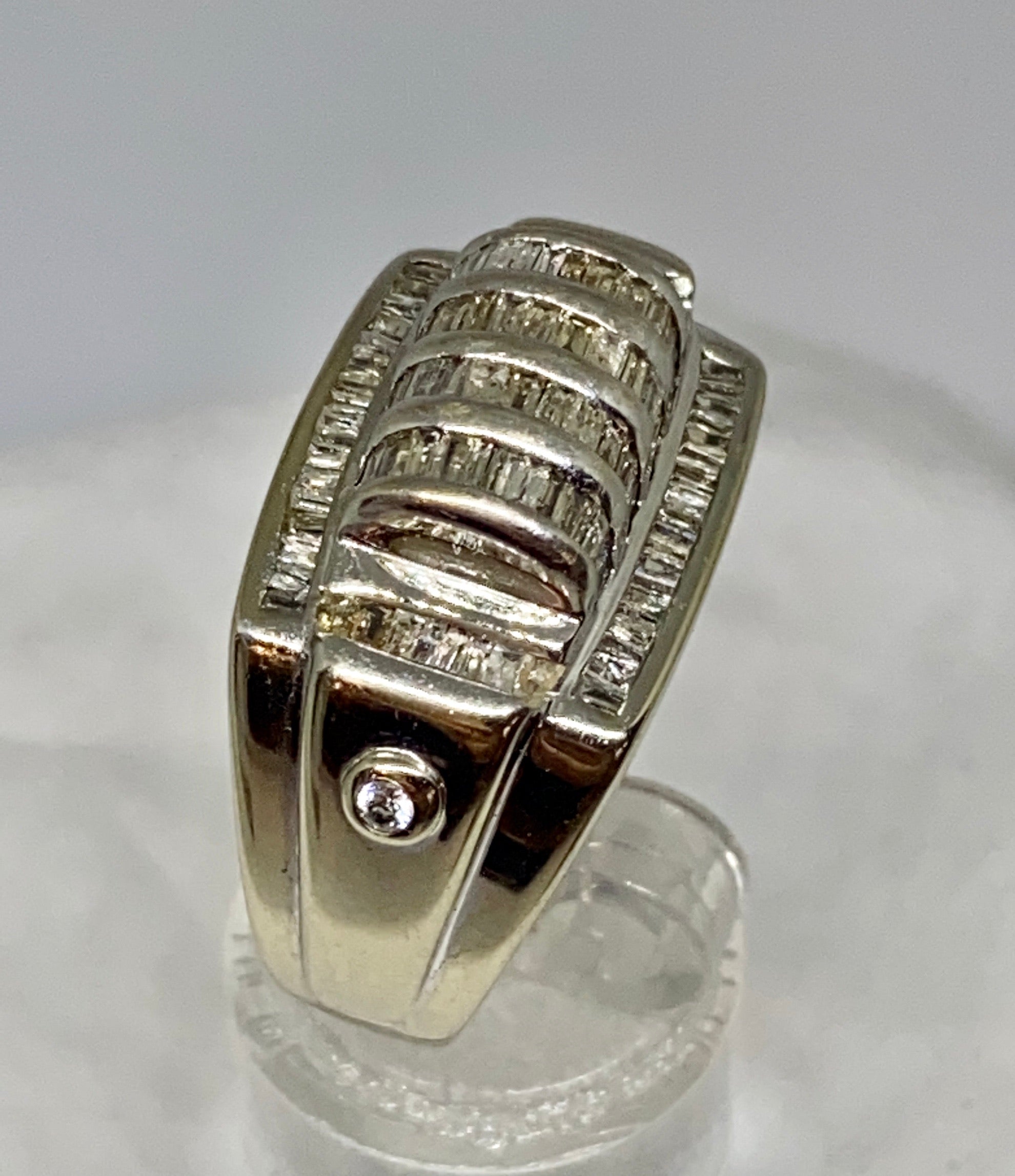 Real diamonds ring vintage 14k solid gold 4 carat - diamonds clubs llc
