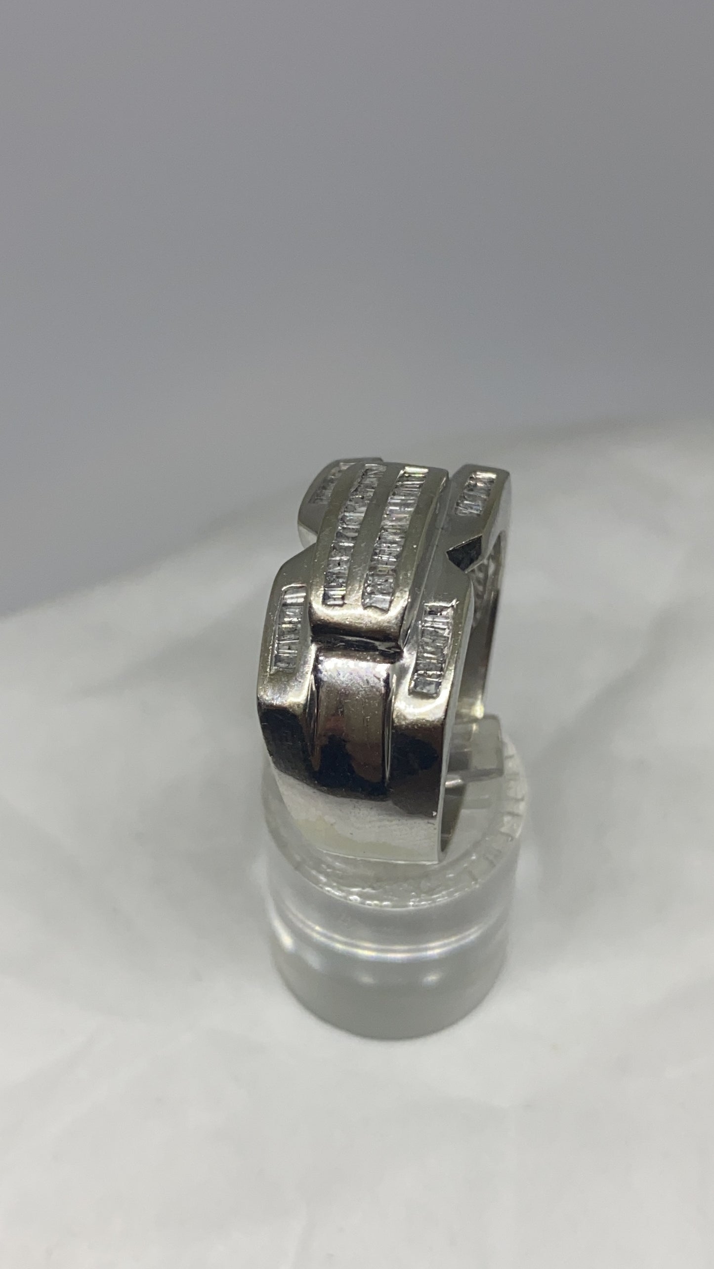 Real diamond ring 10k white gold - diamonds clubs llc