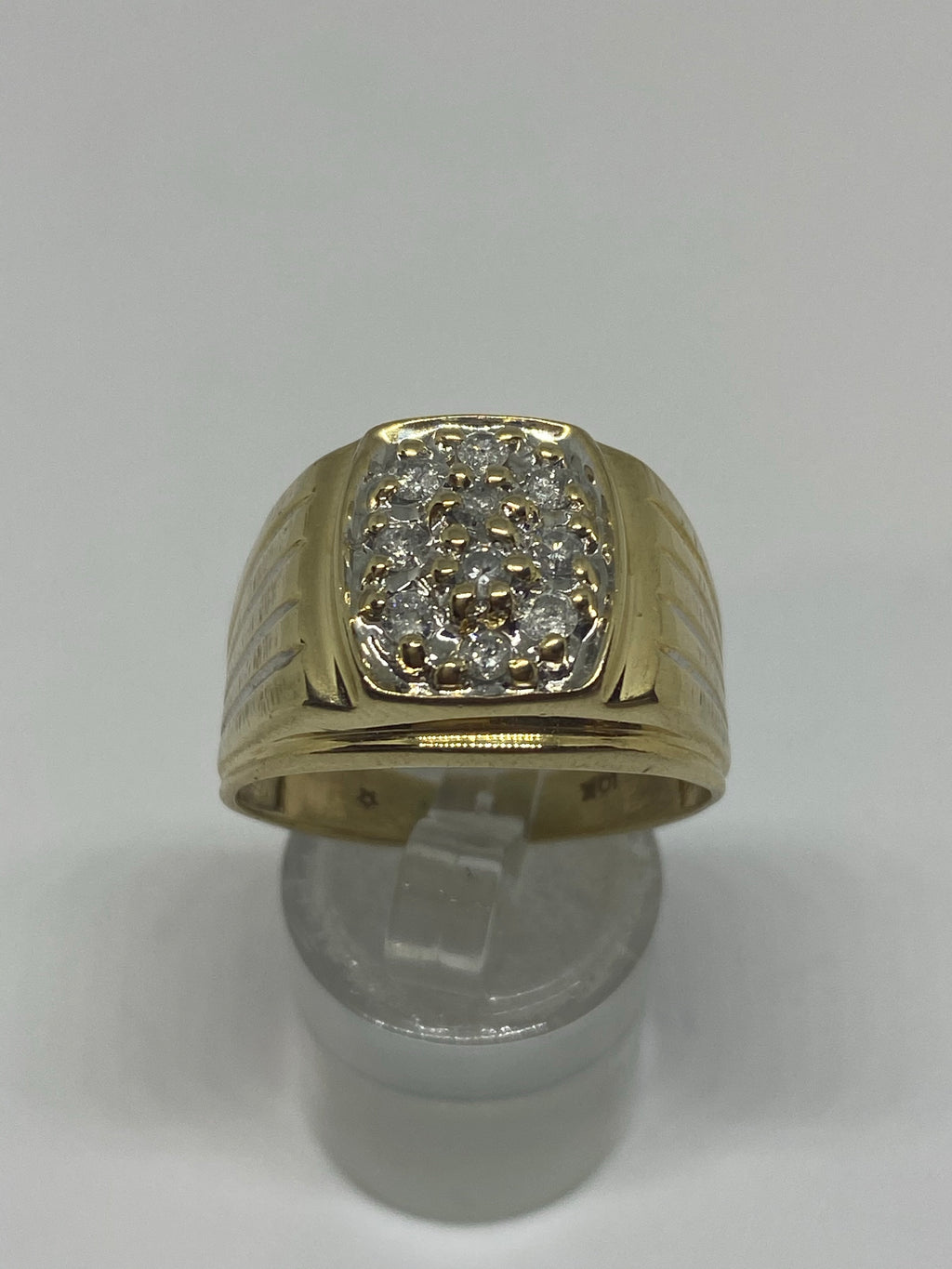 Real diamonds 1.5 carat men ring solid gold 10k - diamonds clubs llc