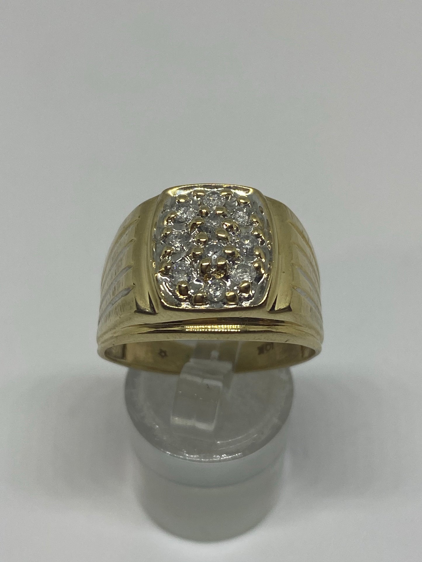 Real diamonds 1.5 carat men ring solid gold 10k - diamonds clubs llc