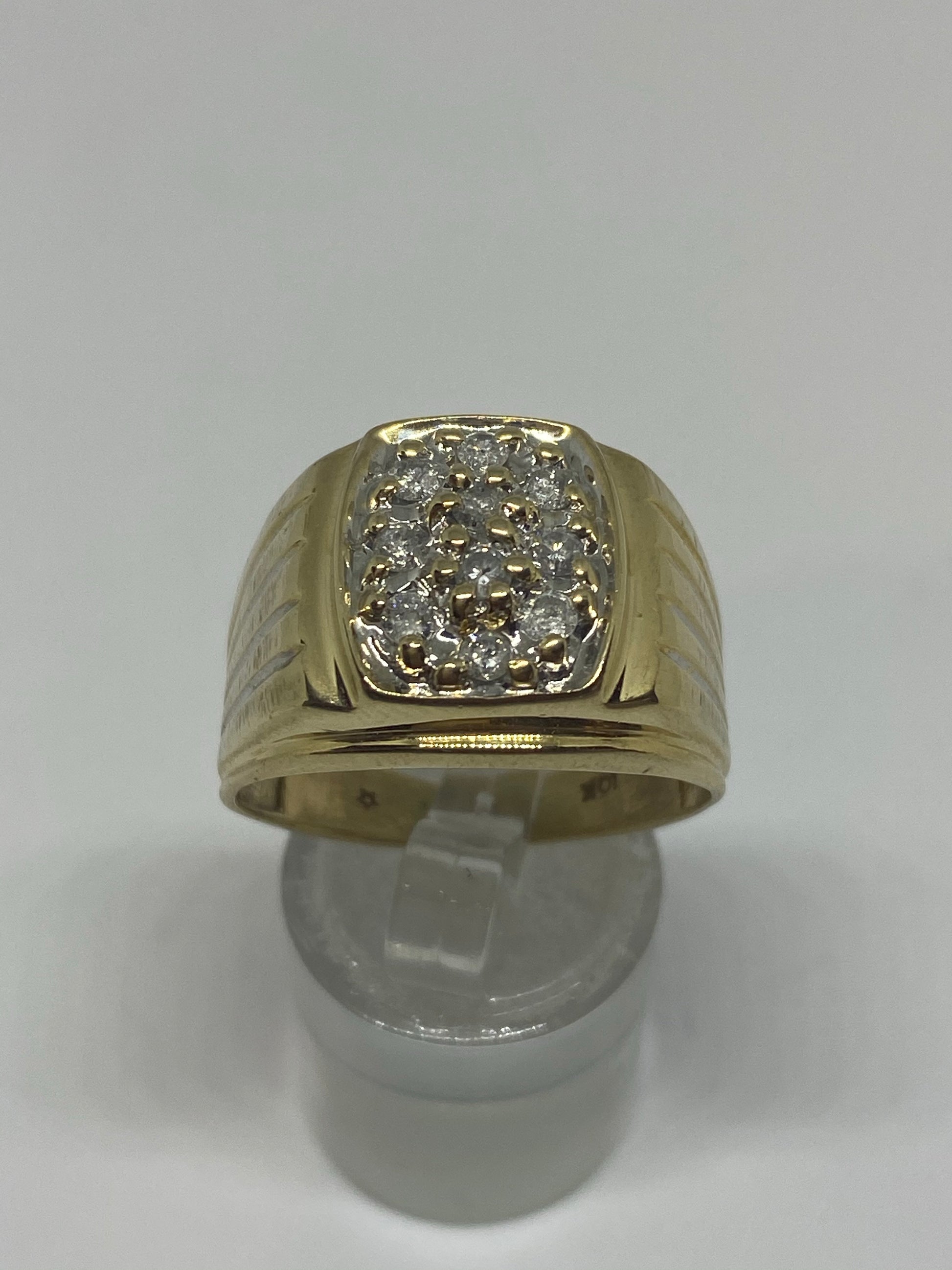 Real diamonds 1.5 carat men ring solid gold 10k - diamonds clubs llc