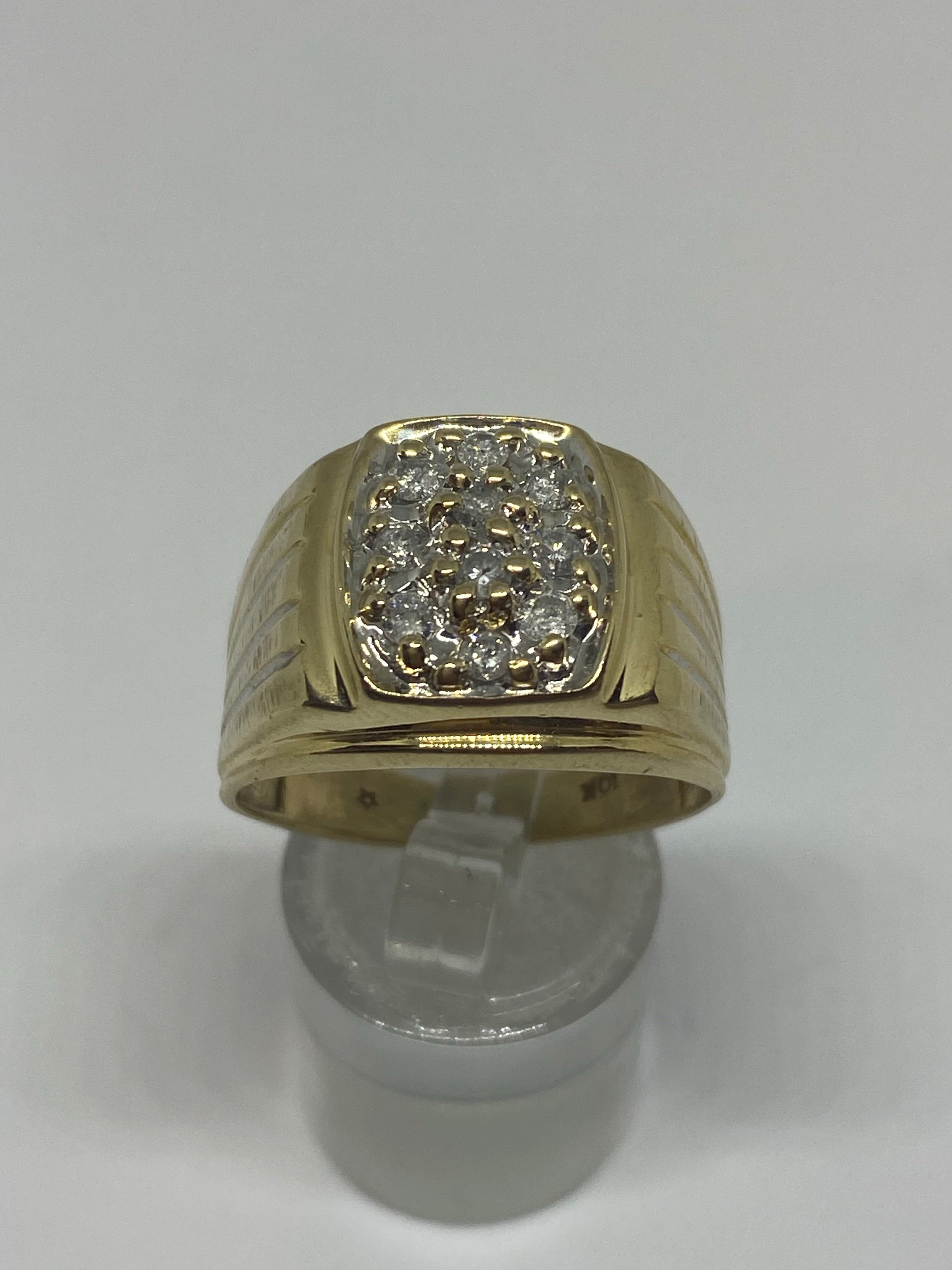 Real diamonds 1.5 carat men ring solid gold 10k - diamonds clubs llc