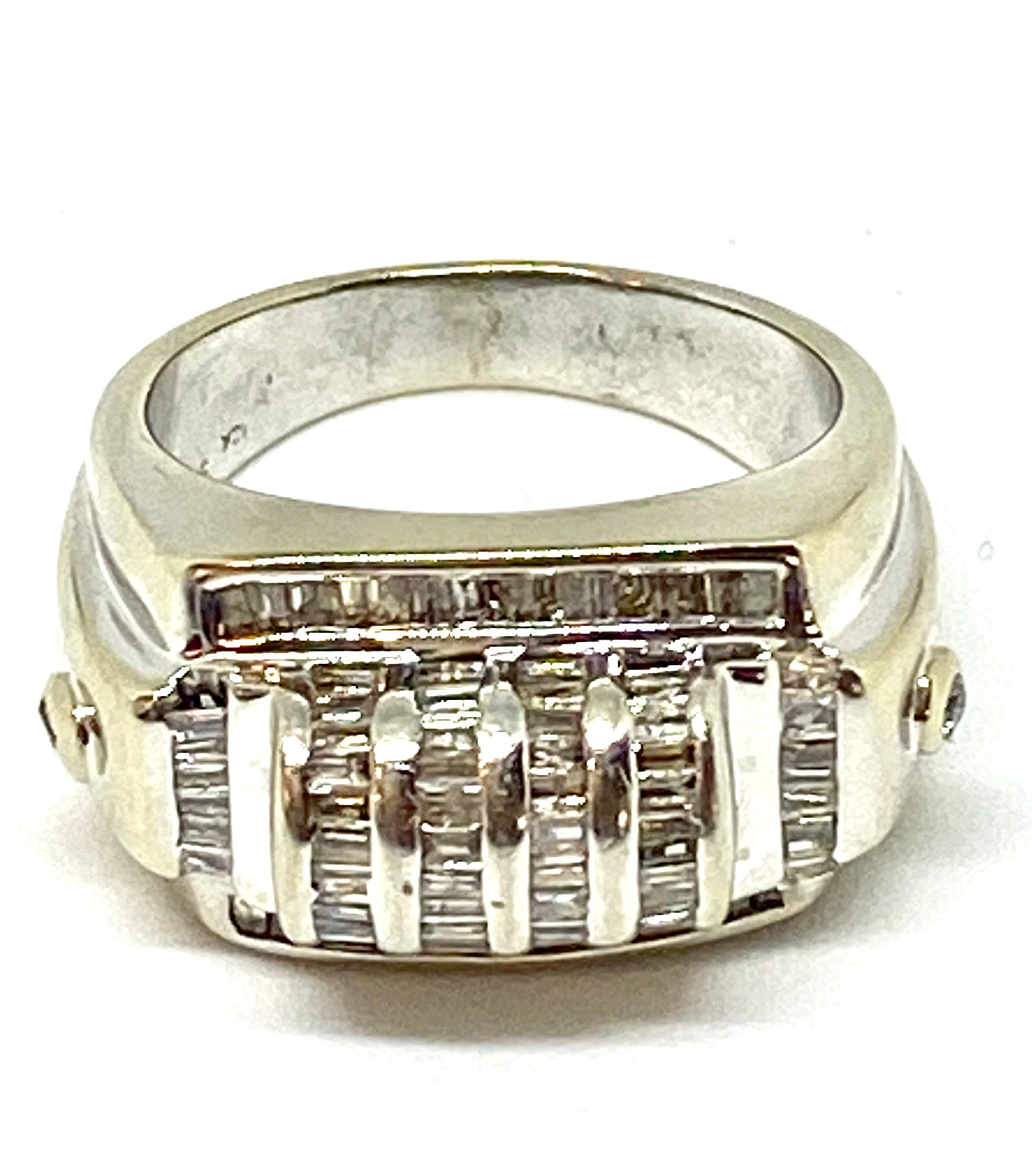 Real diamonds ring vintage 14k solid gold 4 carat - diamonds clubs llc