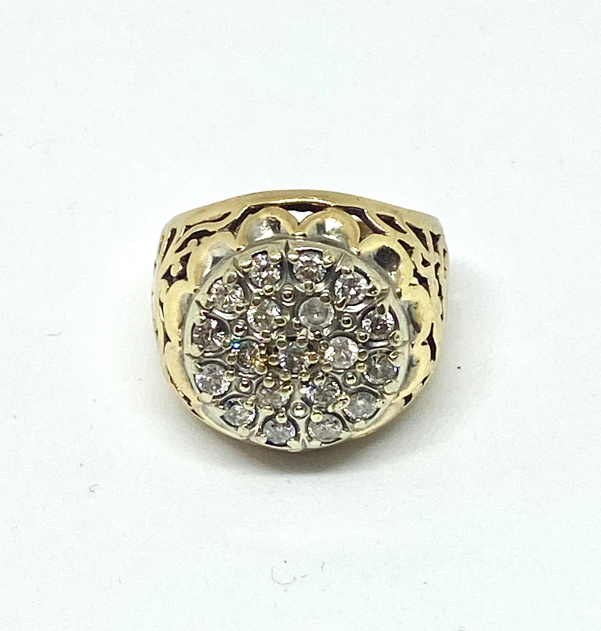 Genuine Diamonds ring solid gold 10k - diamonds clubs llc