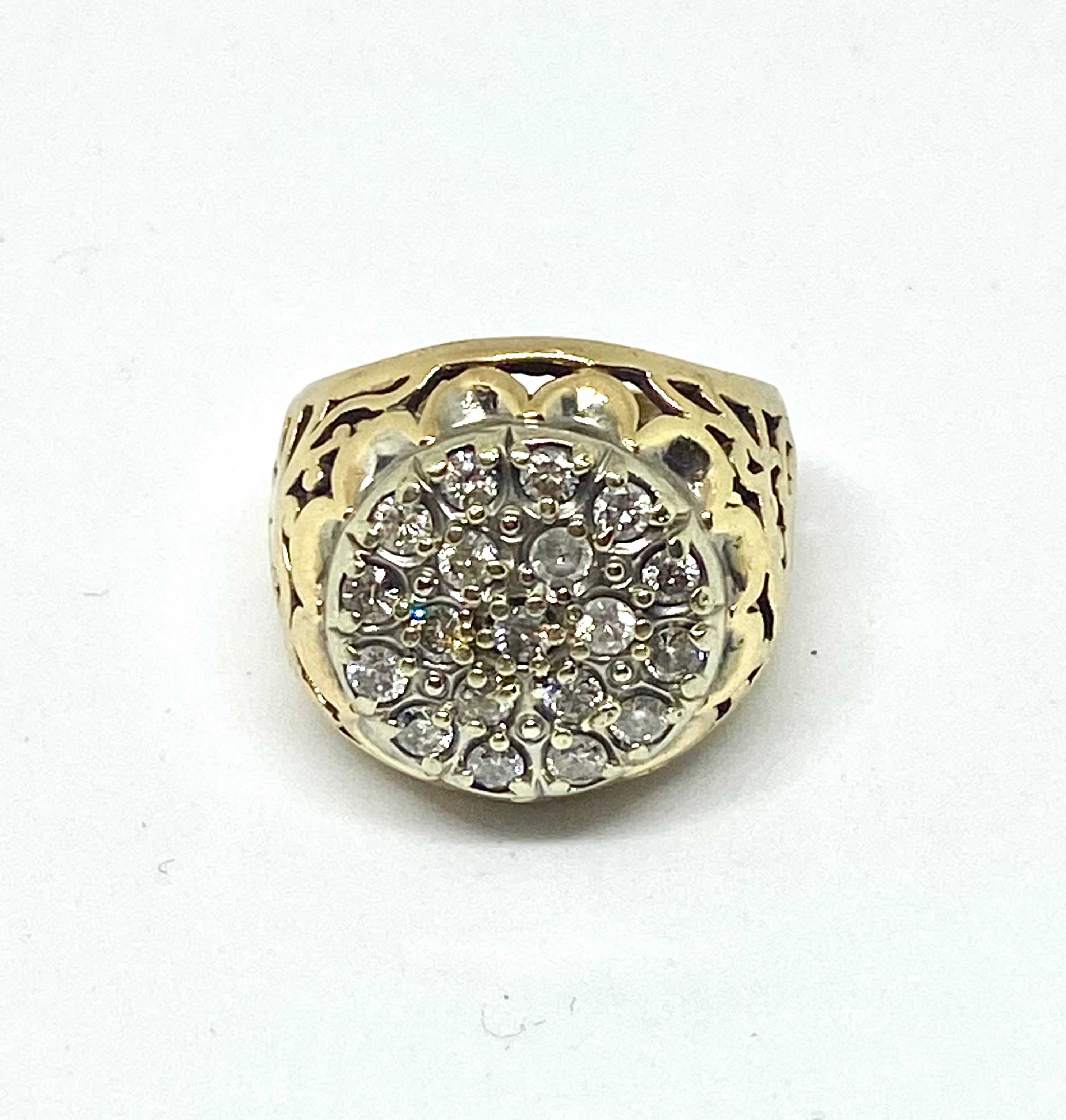 Genuine Diamonds ring solid gold 10k - diamonds clubs llc