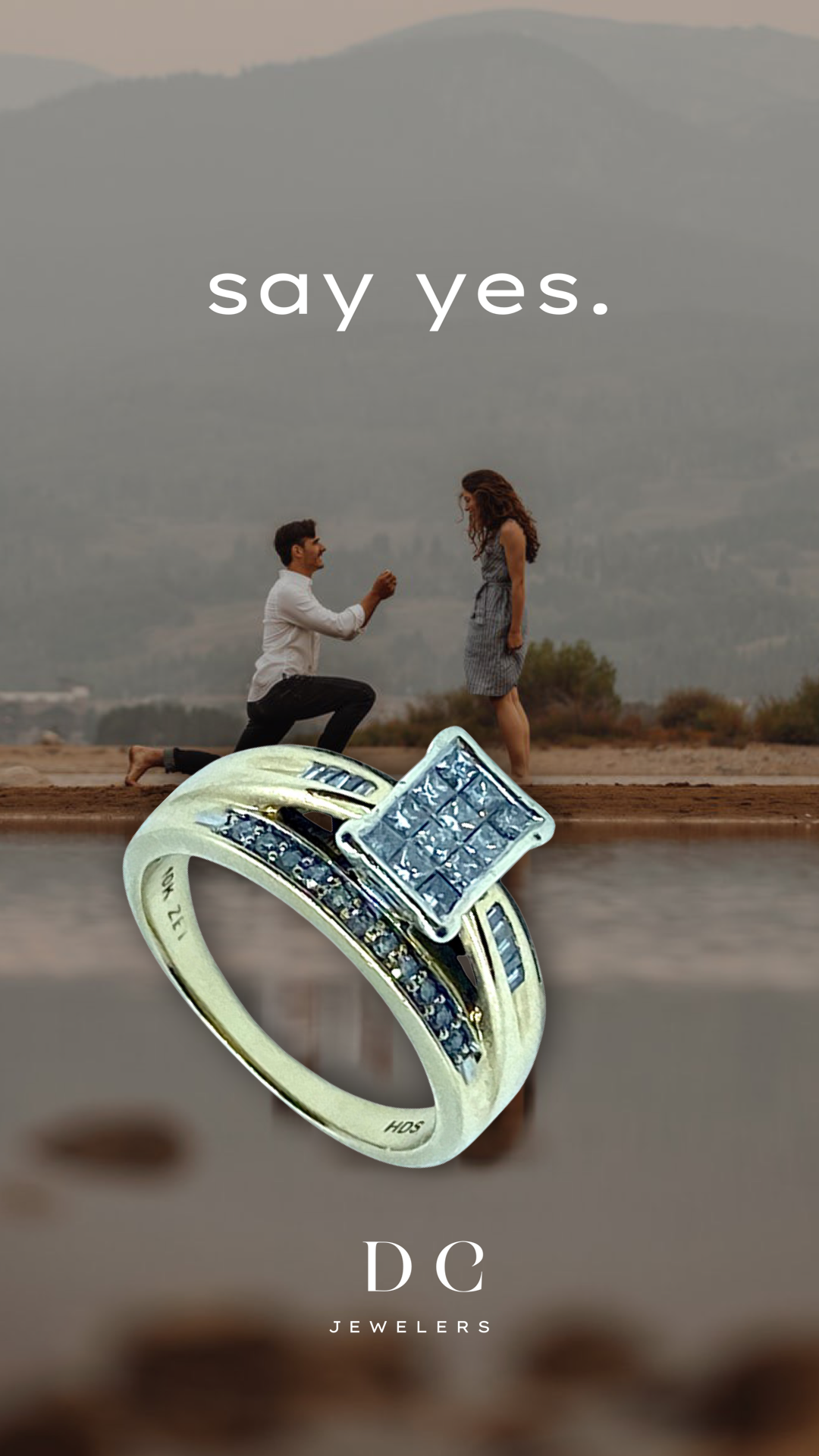 2 carats diamonds ring solid gold 10k - diamonds clubs llc