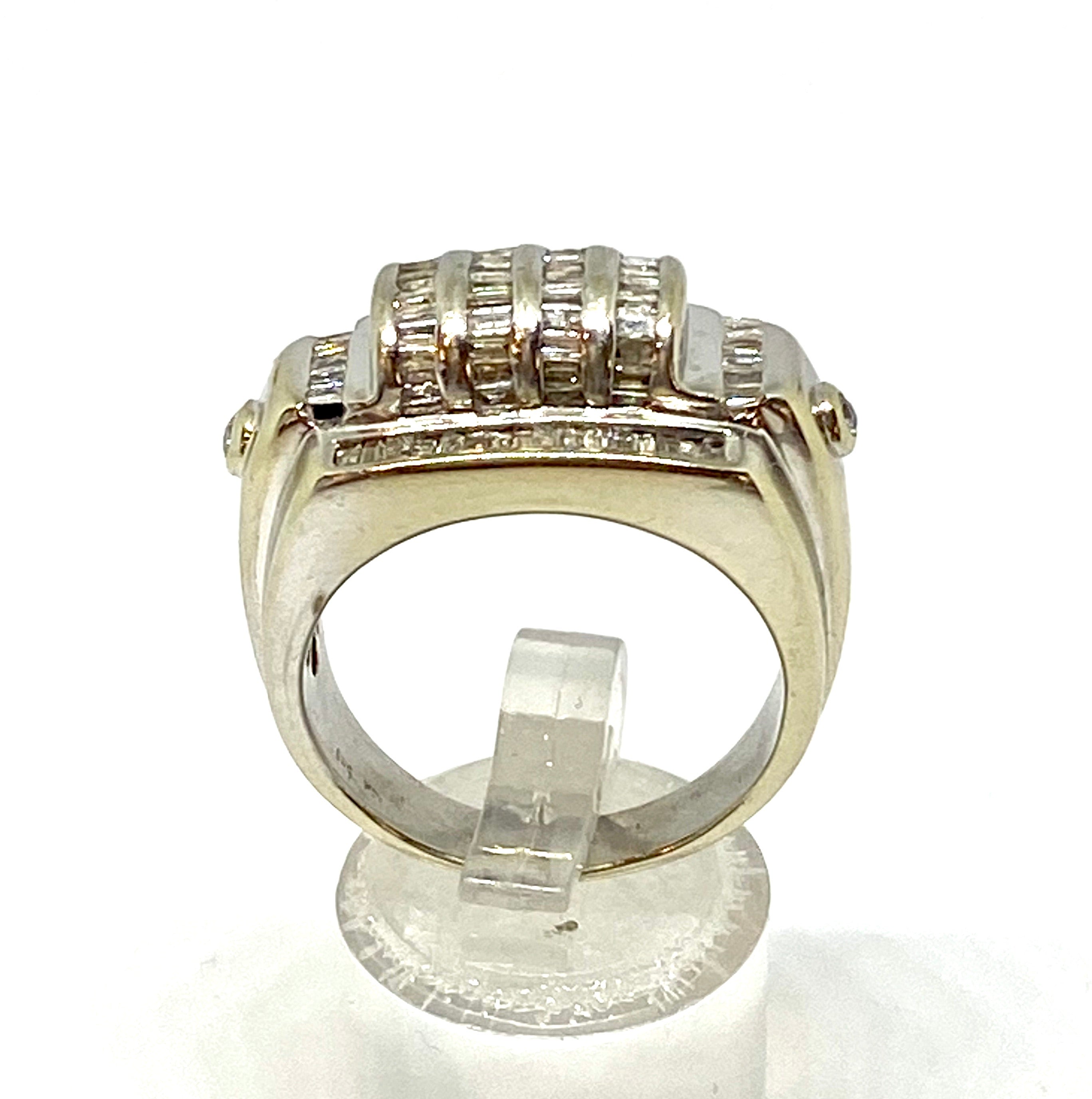 Real diamonds ring vintage 14k solid gold 4 carat - diamonds clubs llc