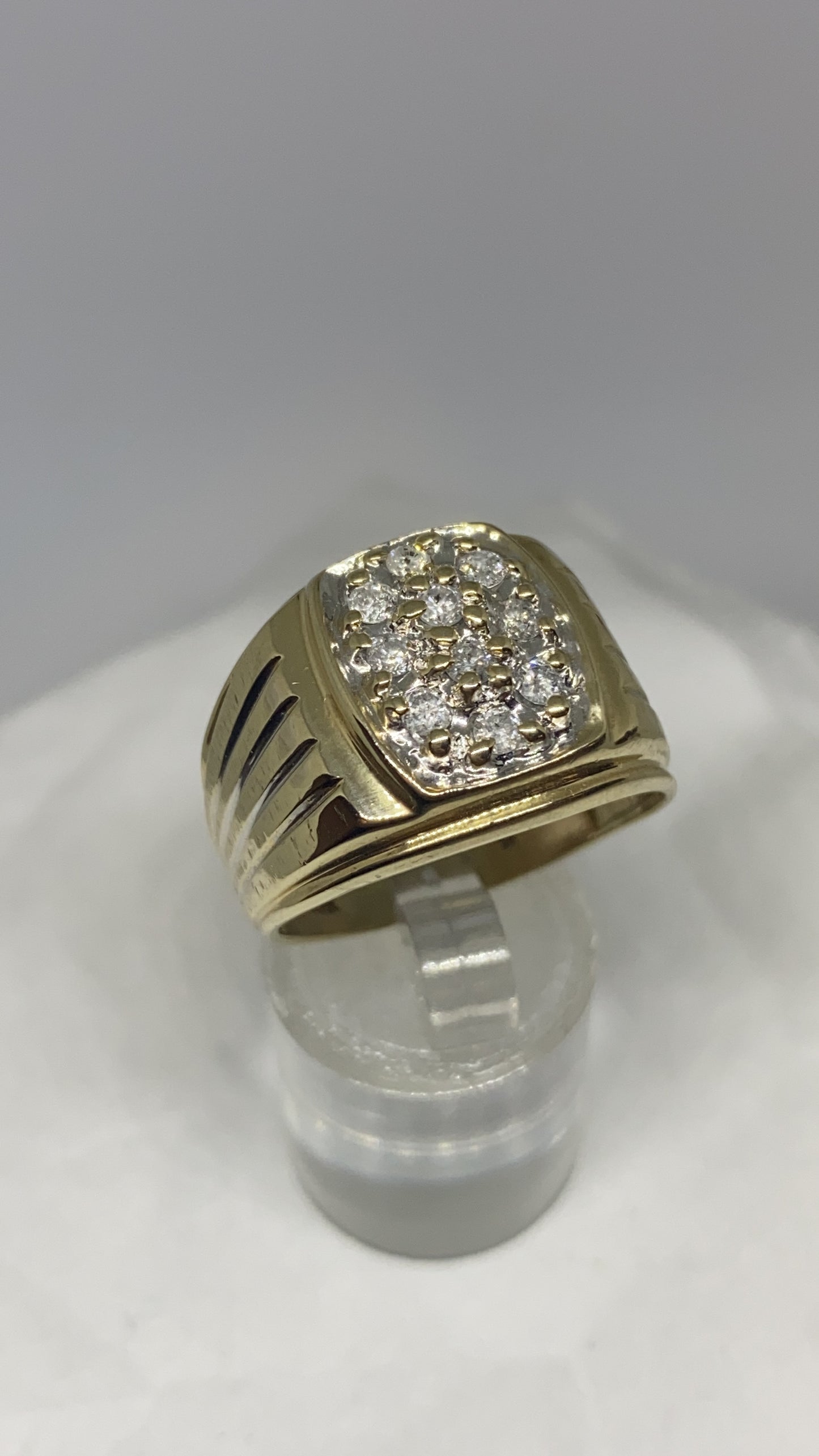 Real diamonds 1.5 carat men ring solid gold 10k - diamonds clubs llc