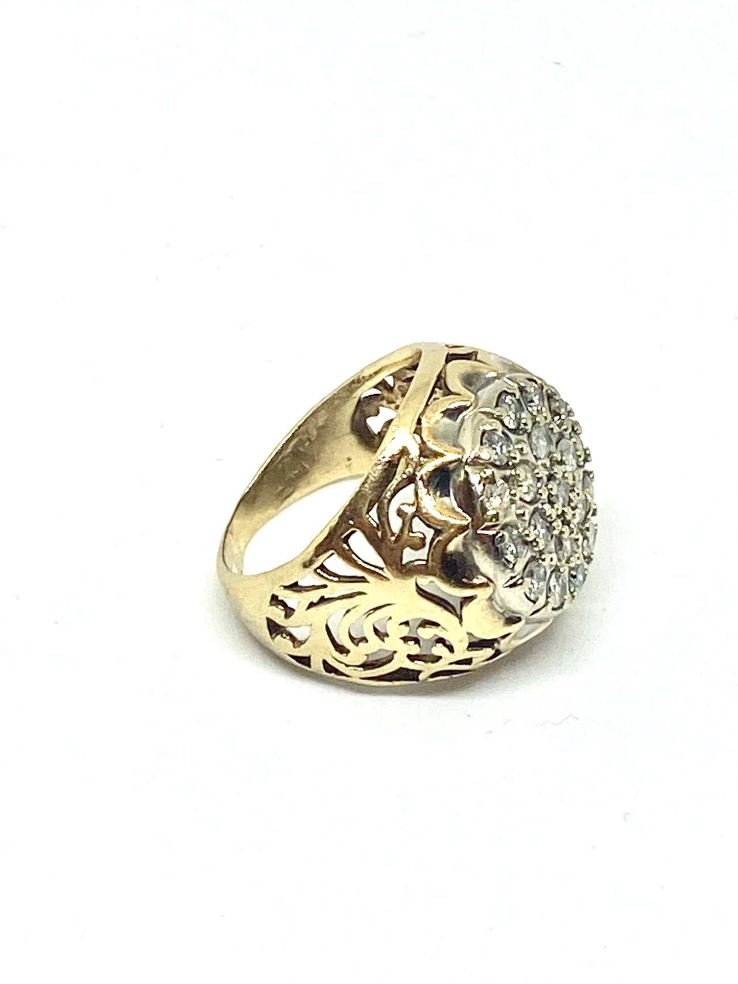 Genuine Diamonds ring solid gold 10k - diamonds clubs llc