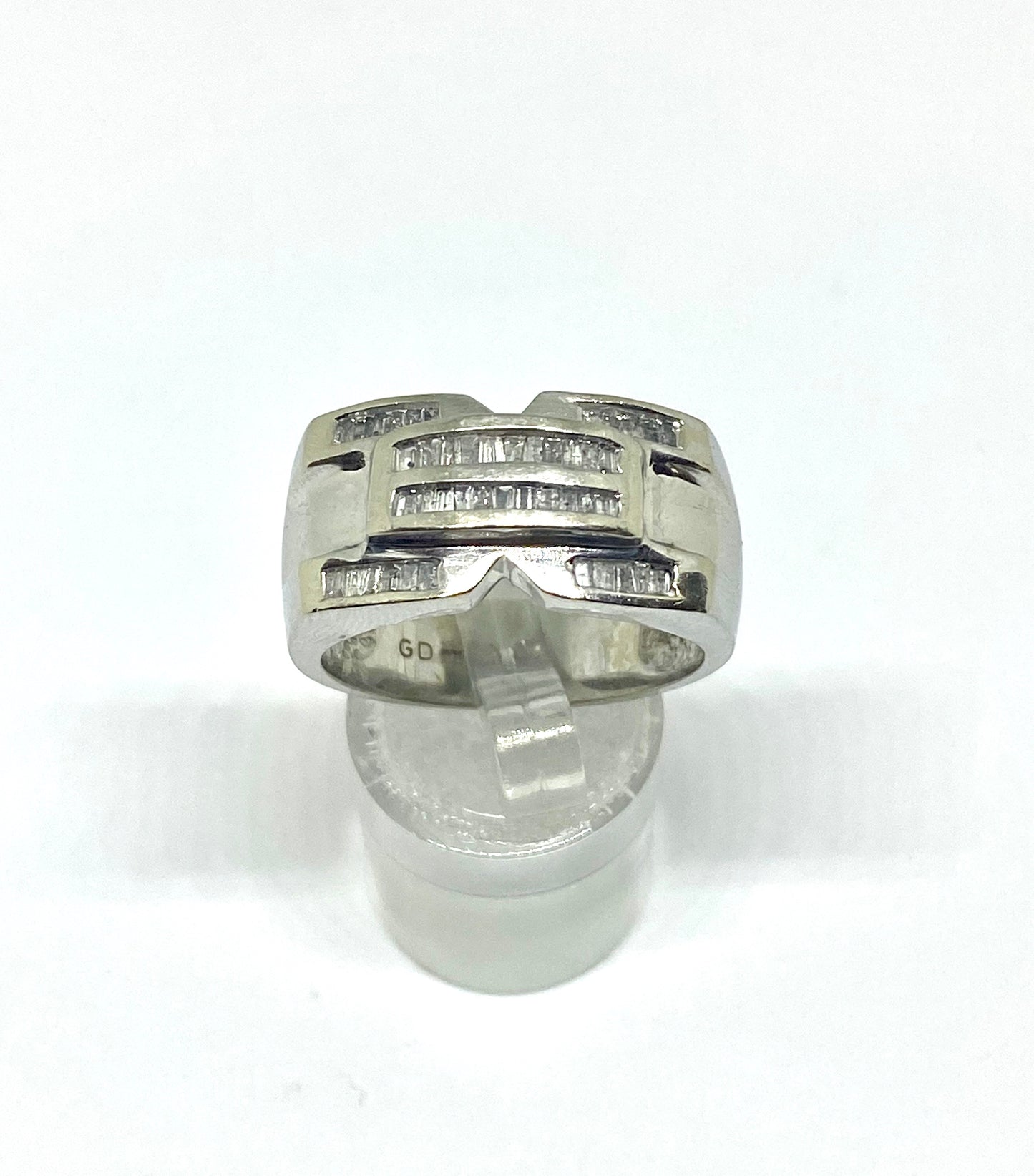 Real diamond ring 10k white gold - diamonds clubs llc