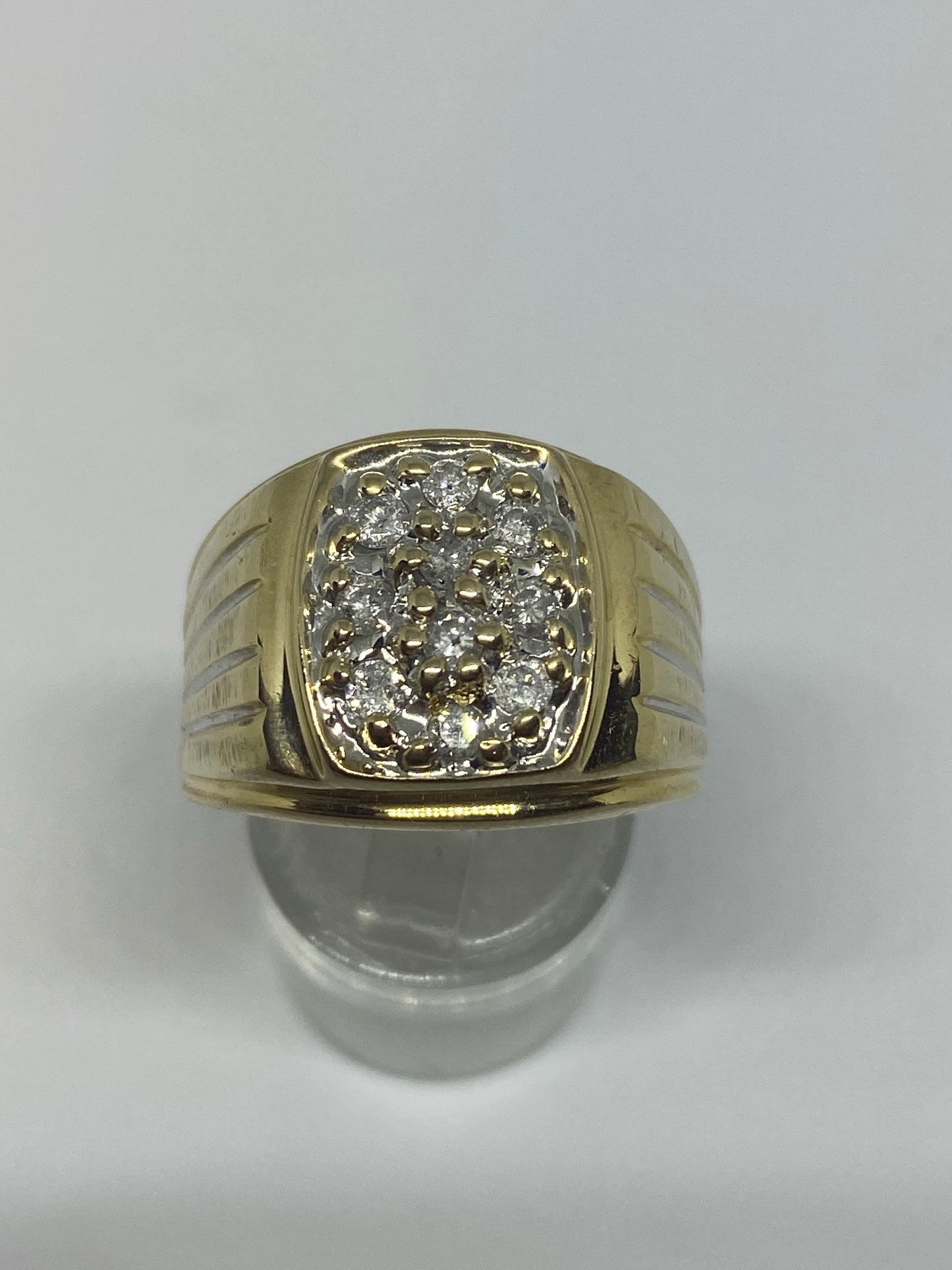 Real diamonds 1.5 carat men ring solid gold 10k - diamonds clubs llc