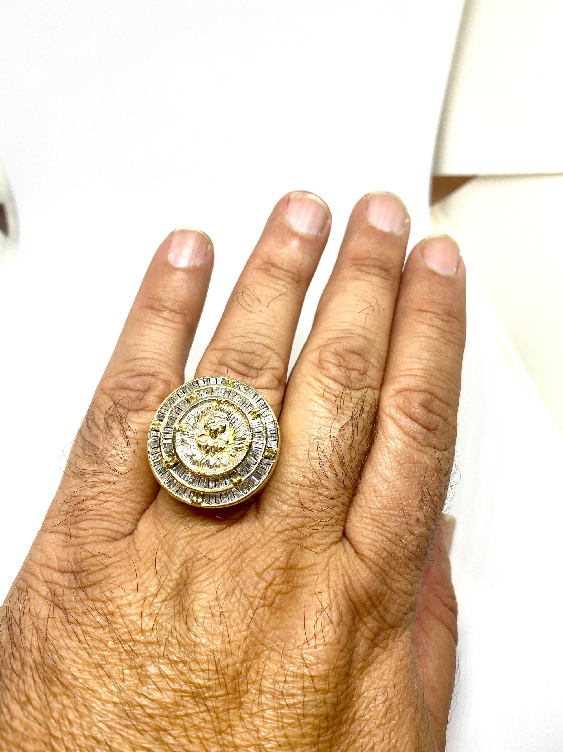 Real diamonds men ring solid gold 10k - diamonds clubs llc