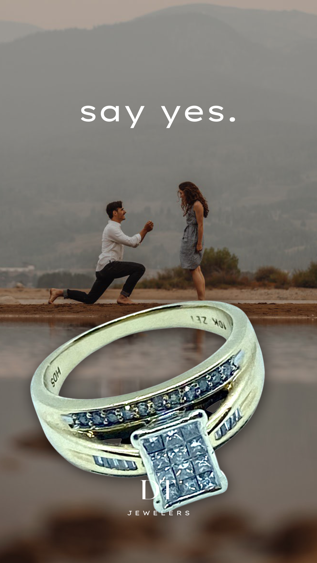 2 carats diamonds ring solid gold 10k - diamonds clubs llc