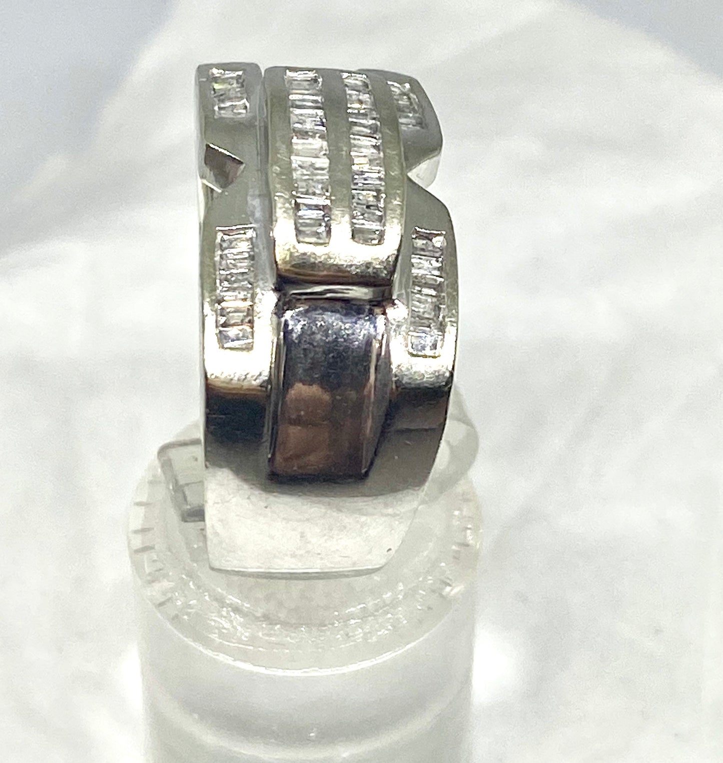 Real diamond ring 10k white gold - diamonds clubs llc