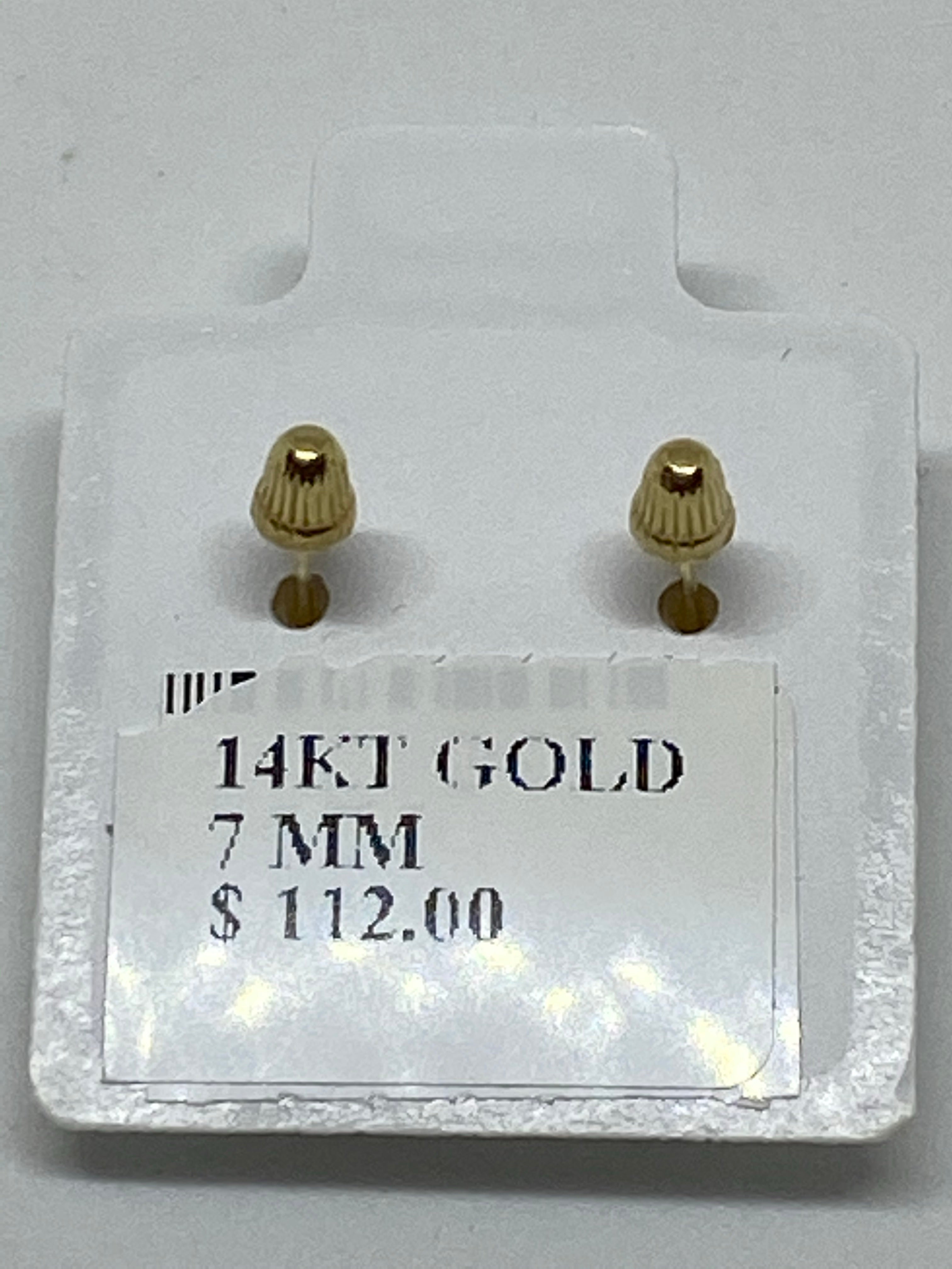 Stud earring diamonds Simulated CZ 14 K gold great deal - diamonds clubs llc