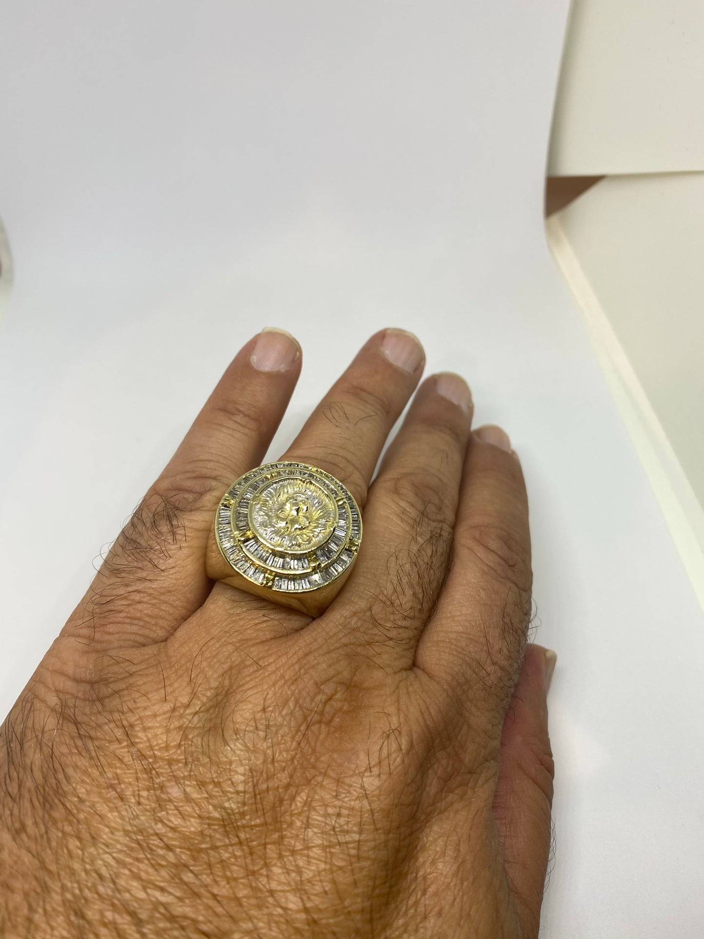 Real diamonds men ring solid gold 10k - diamonds clubs llc
