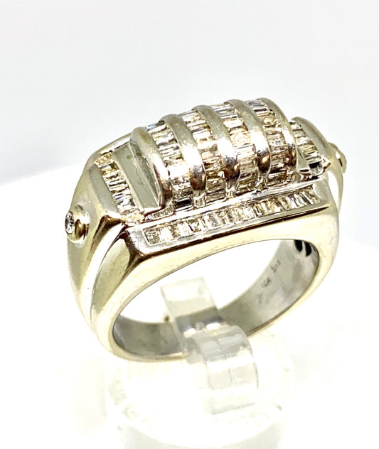 Real diamonds ring vintage 14k solid gold 4 carat - diamonds clubs llc