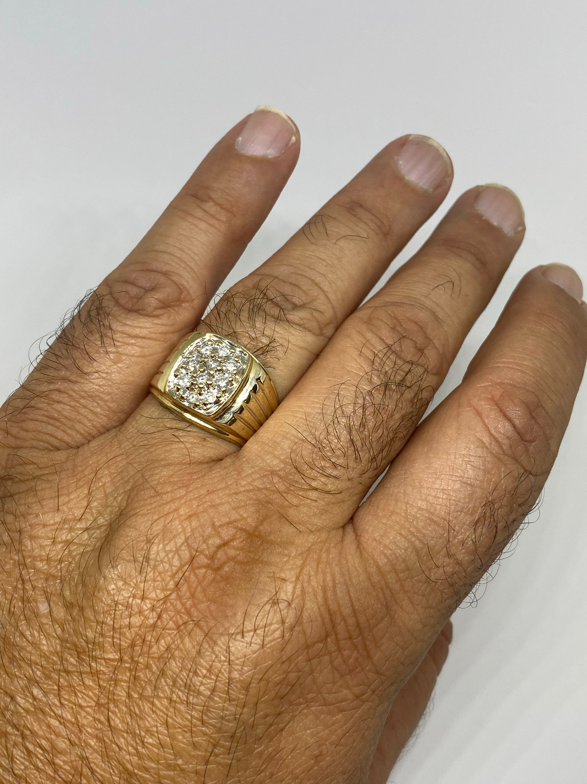 Real diamonds 1.5 carat men ring solid gold 10k - diamonds clubs llc