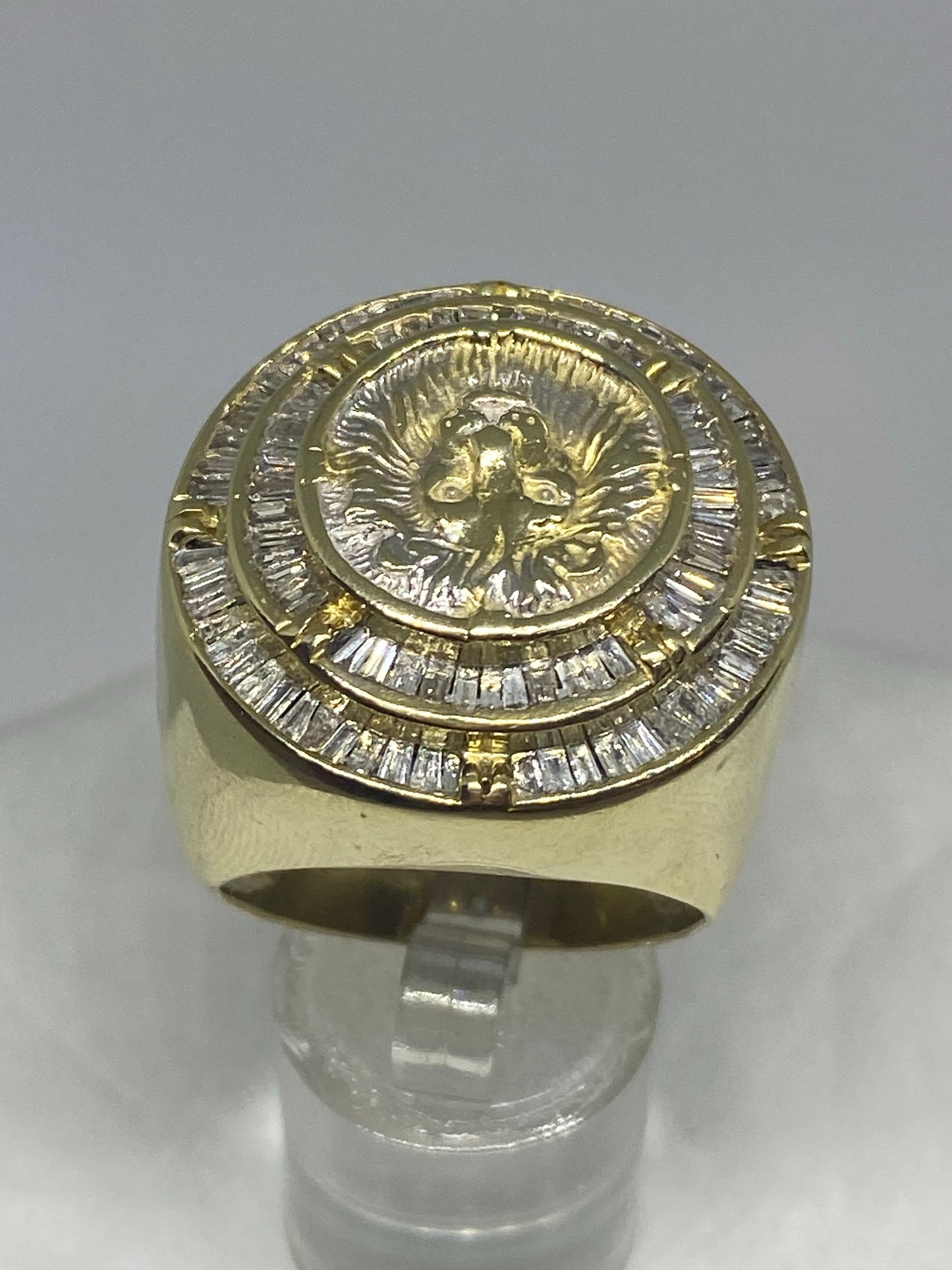 Real diamonds men ring solid gold 10k - diamonds clubs llc